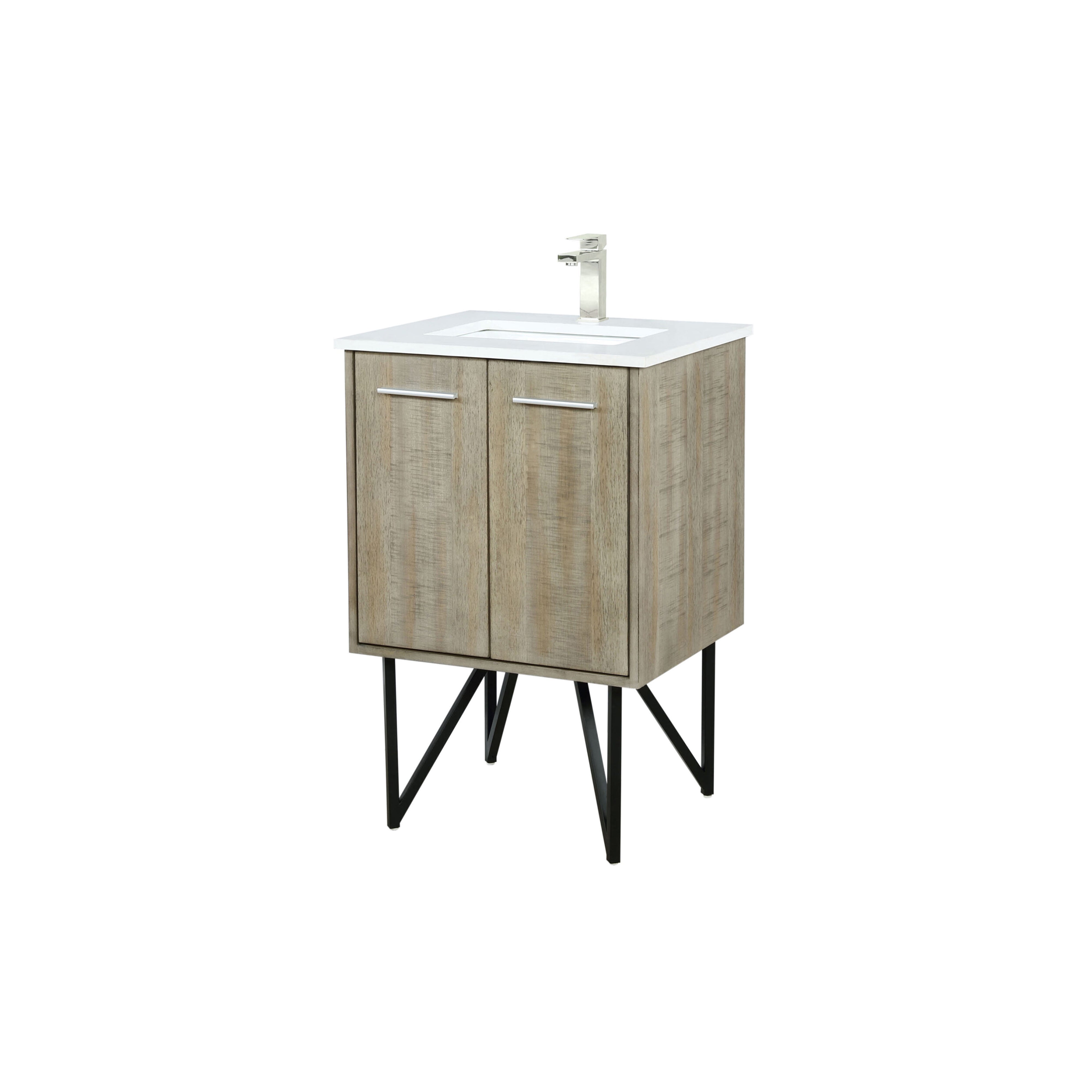 Lancy 24 in W x 20 in D Rustic Acacia Bath Vanity