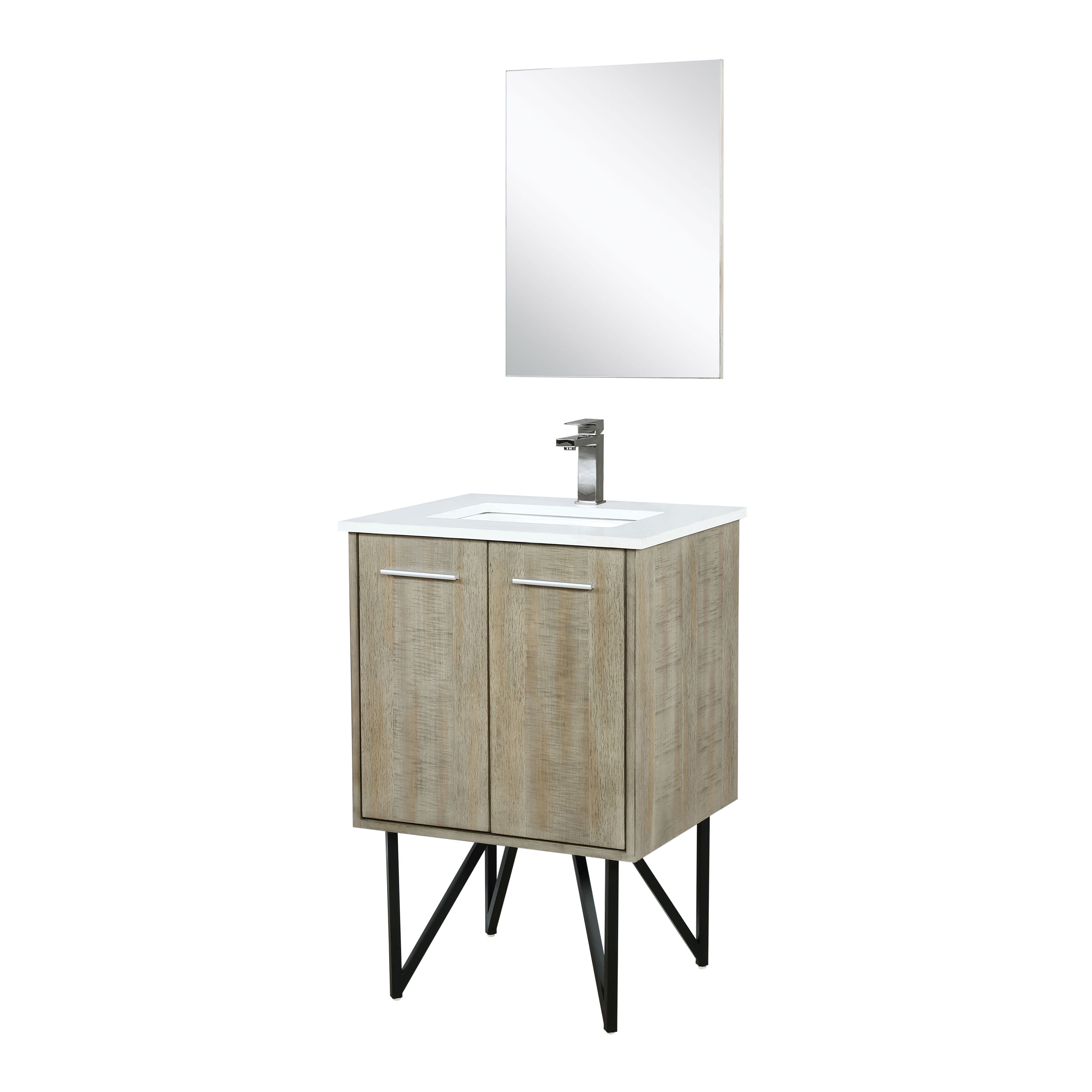 Lancy 24 in W x 20 in D Rustic Acacia Bath Vanity