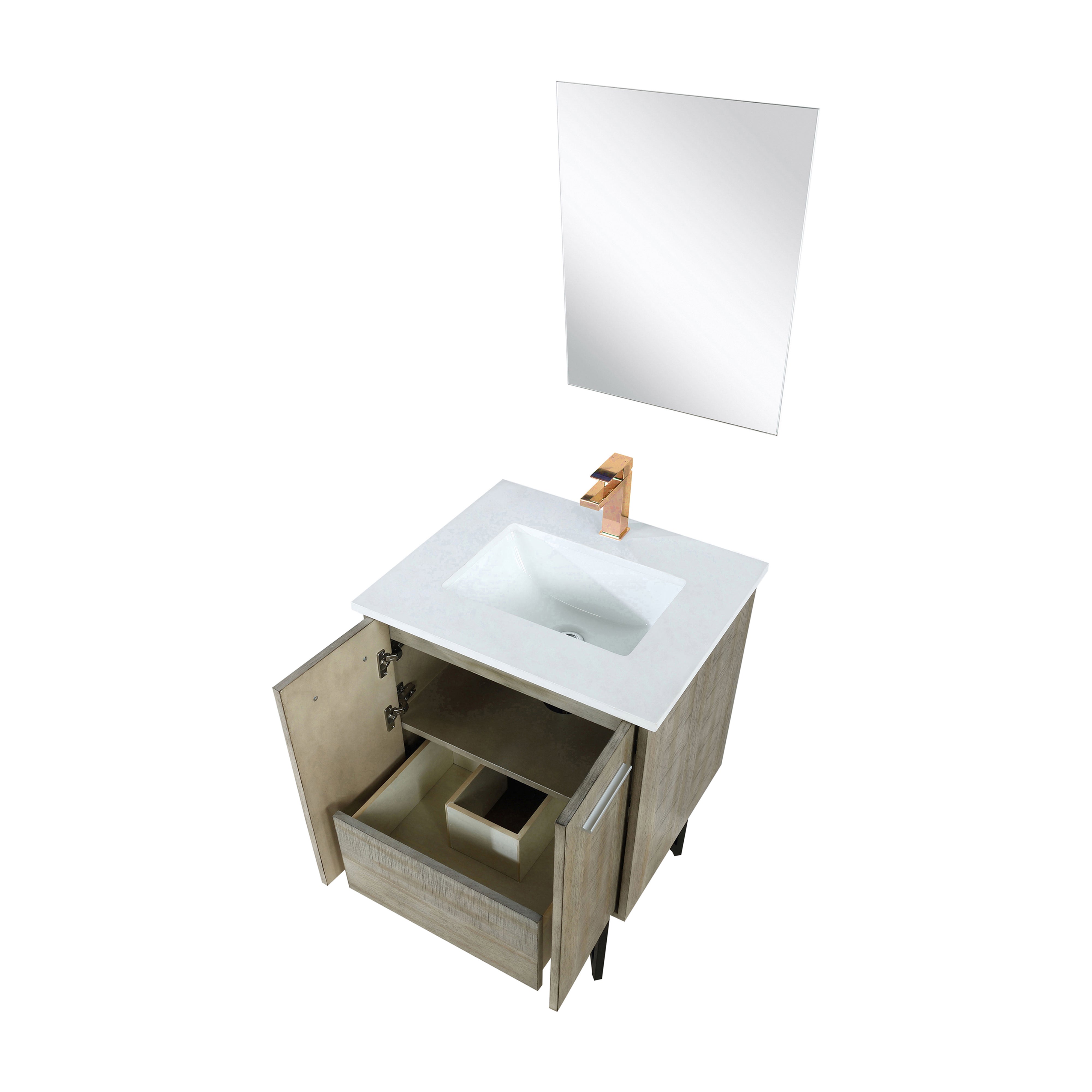Lancy 24 in W x 20 in D Rustic Acacia Bath Vanity