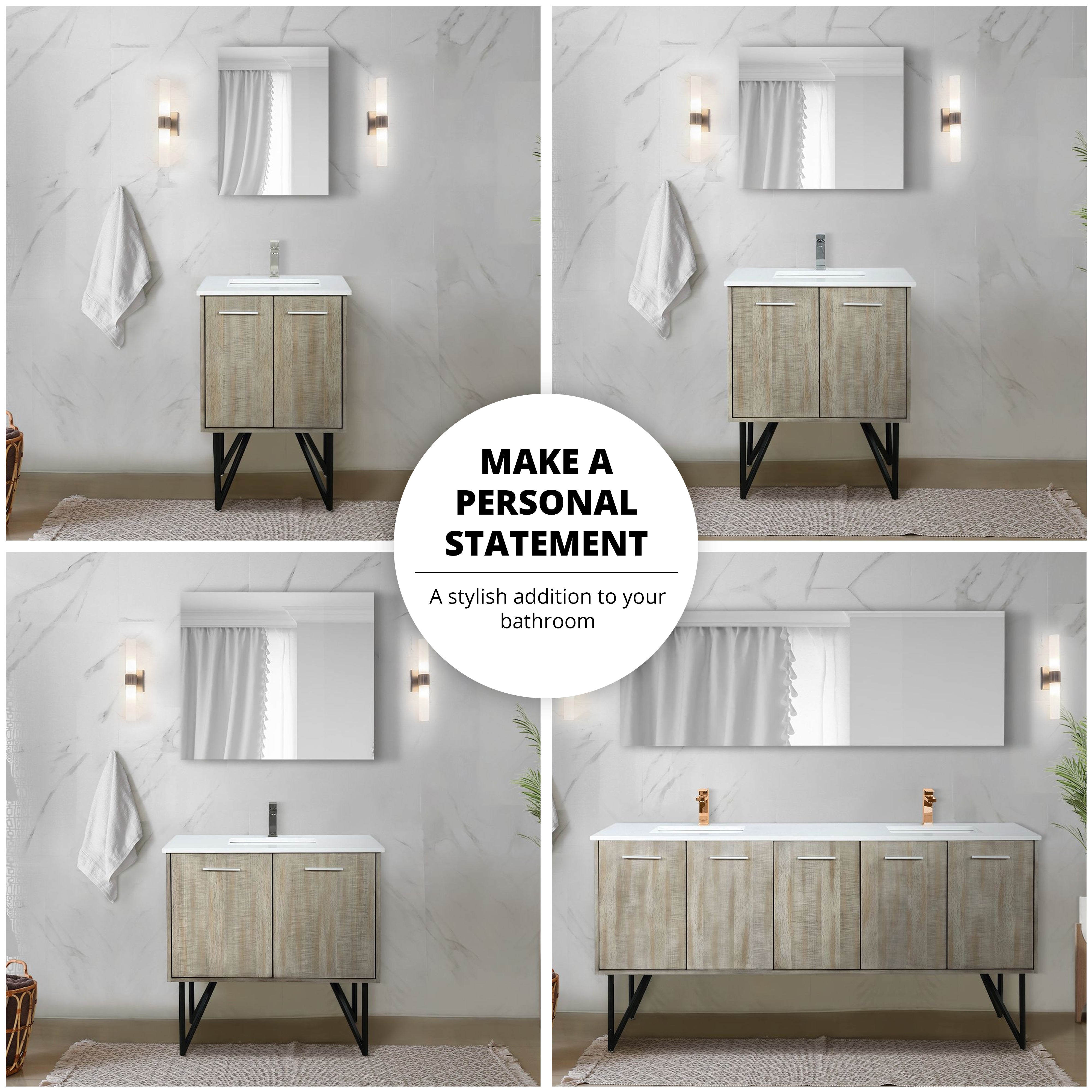 Lancy 30 in W x 20 in D Rustic Acacia Bath Vanity