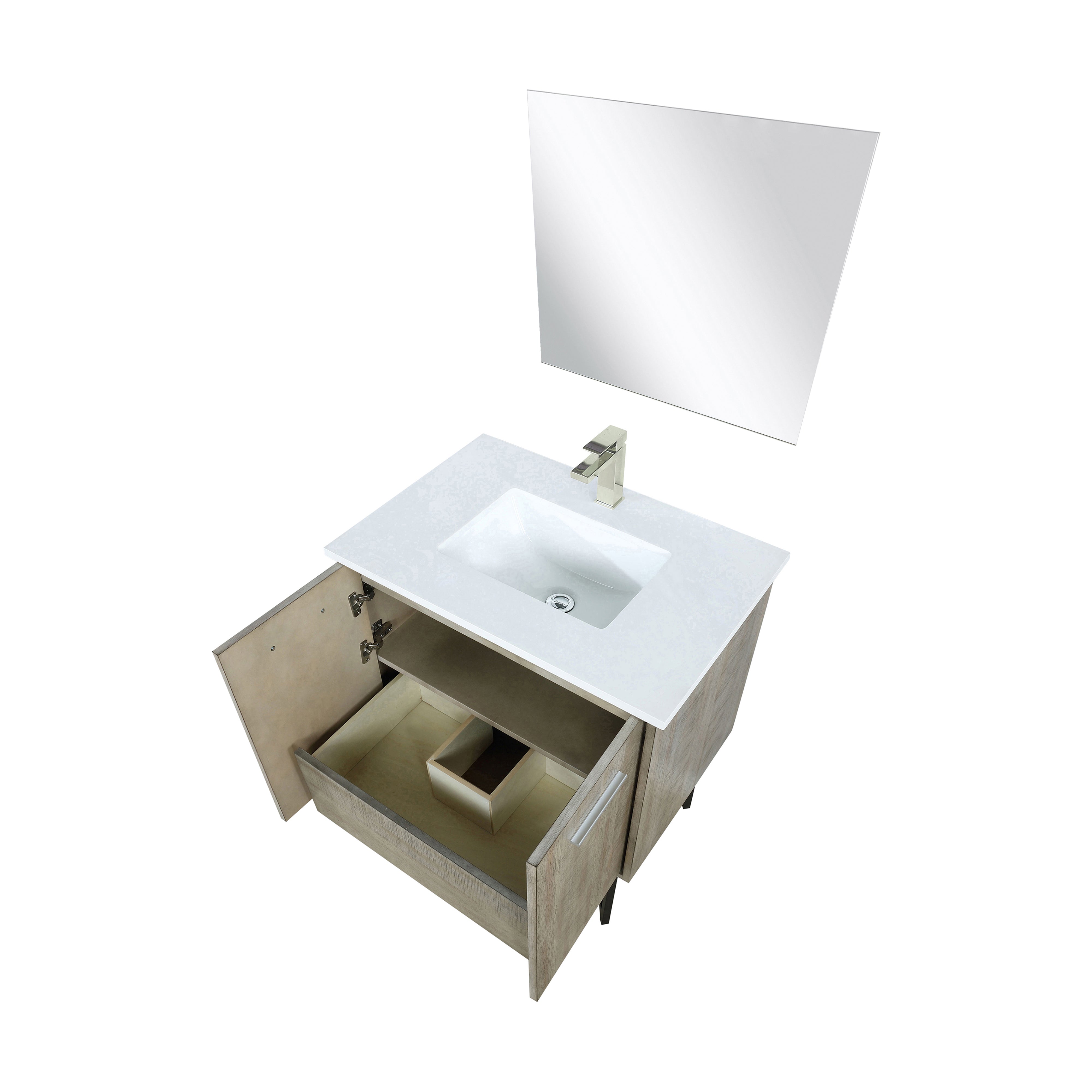 Lancy 30 in W x 20 in D Rustic Acacia Bath Vanity