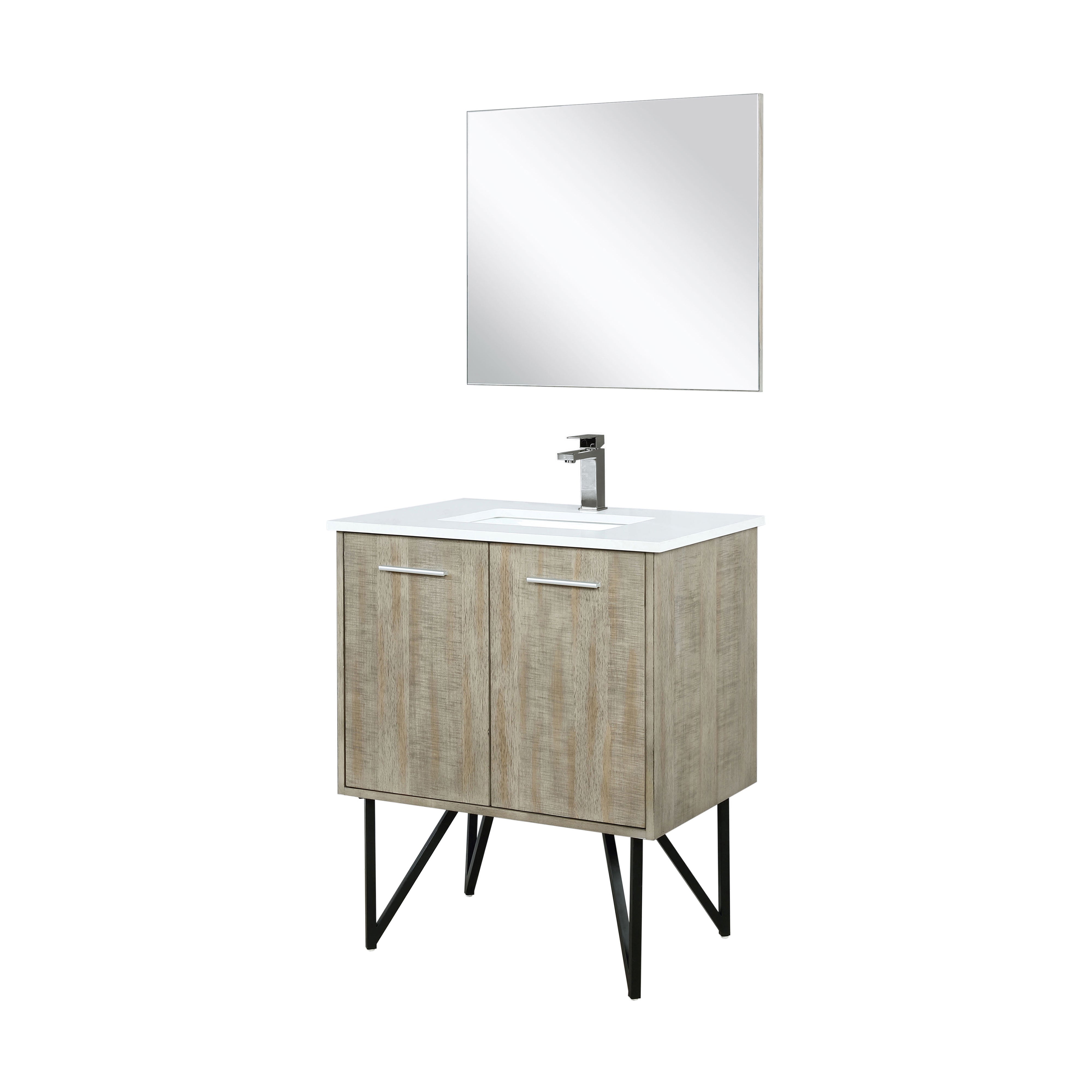 Lancy 30 in W x 20 in D Rustic Acacia Bath Vanity