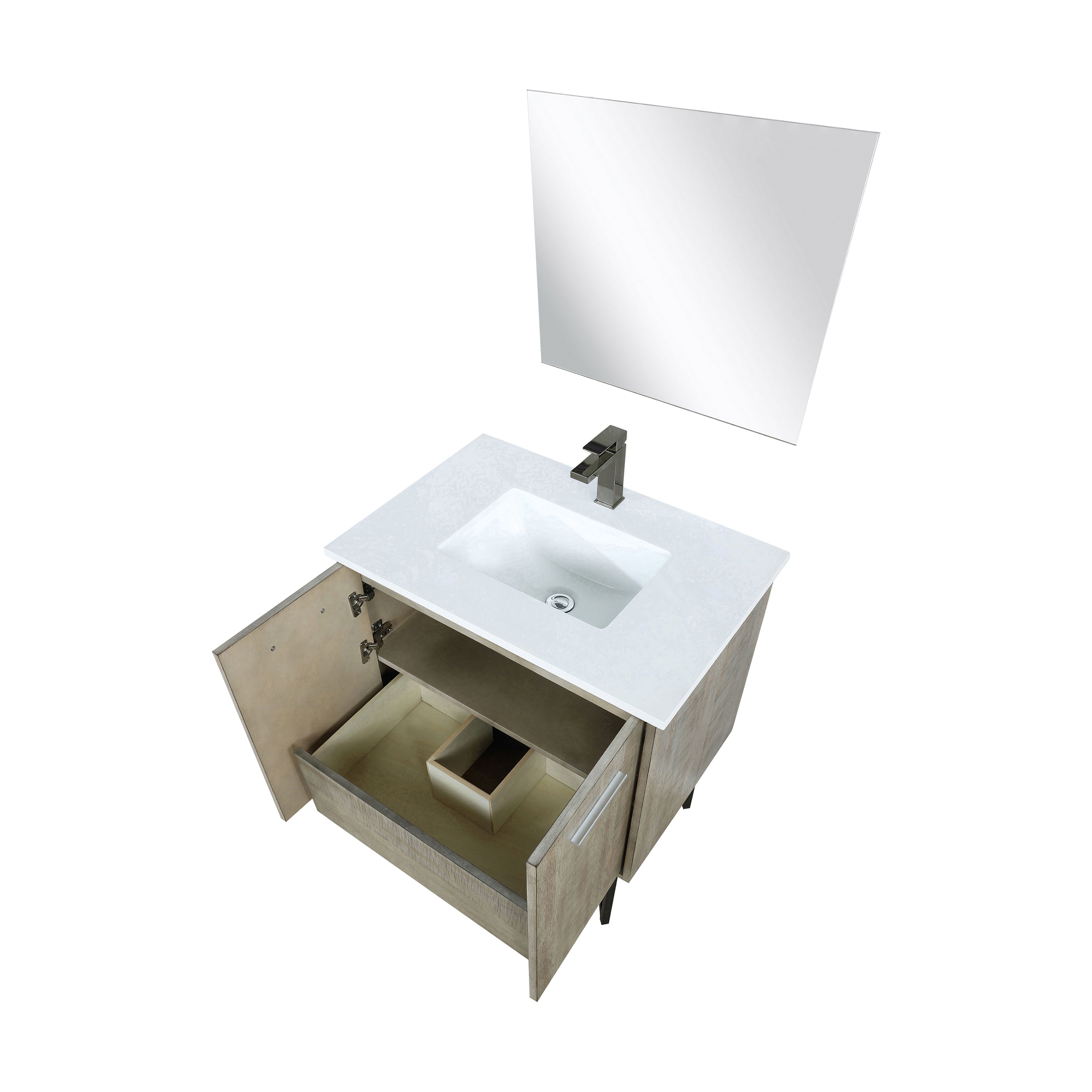 Lancy 30 in W x 20 in D Rustic Acacia Bath Vanity
