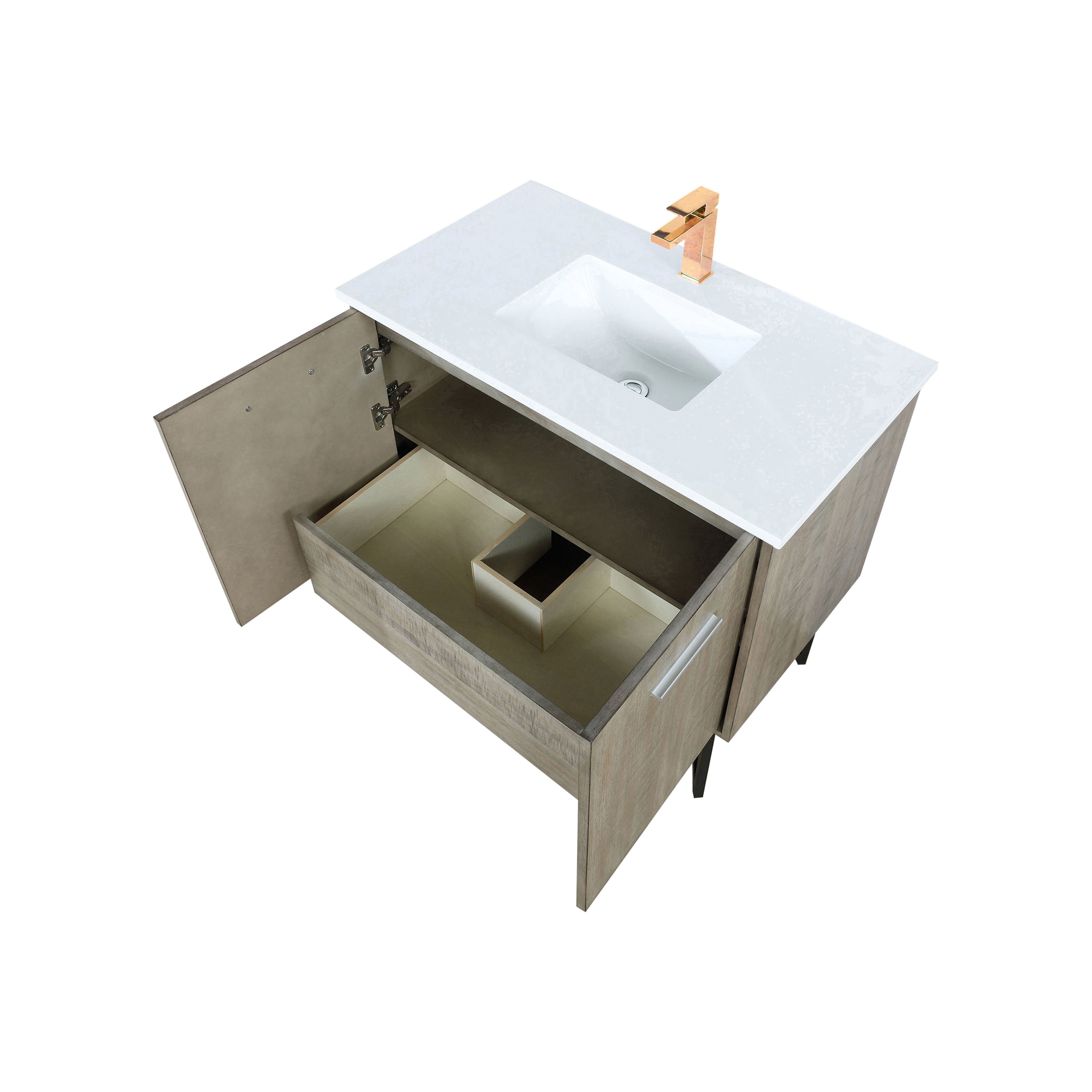 Lancy 36 in W x 20 in D Rustic Acacia Bath Vanity