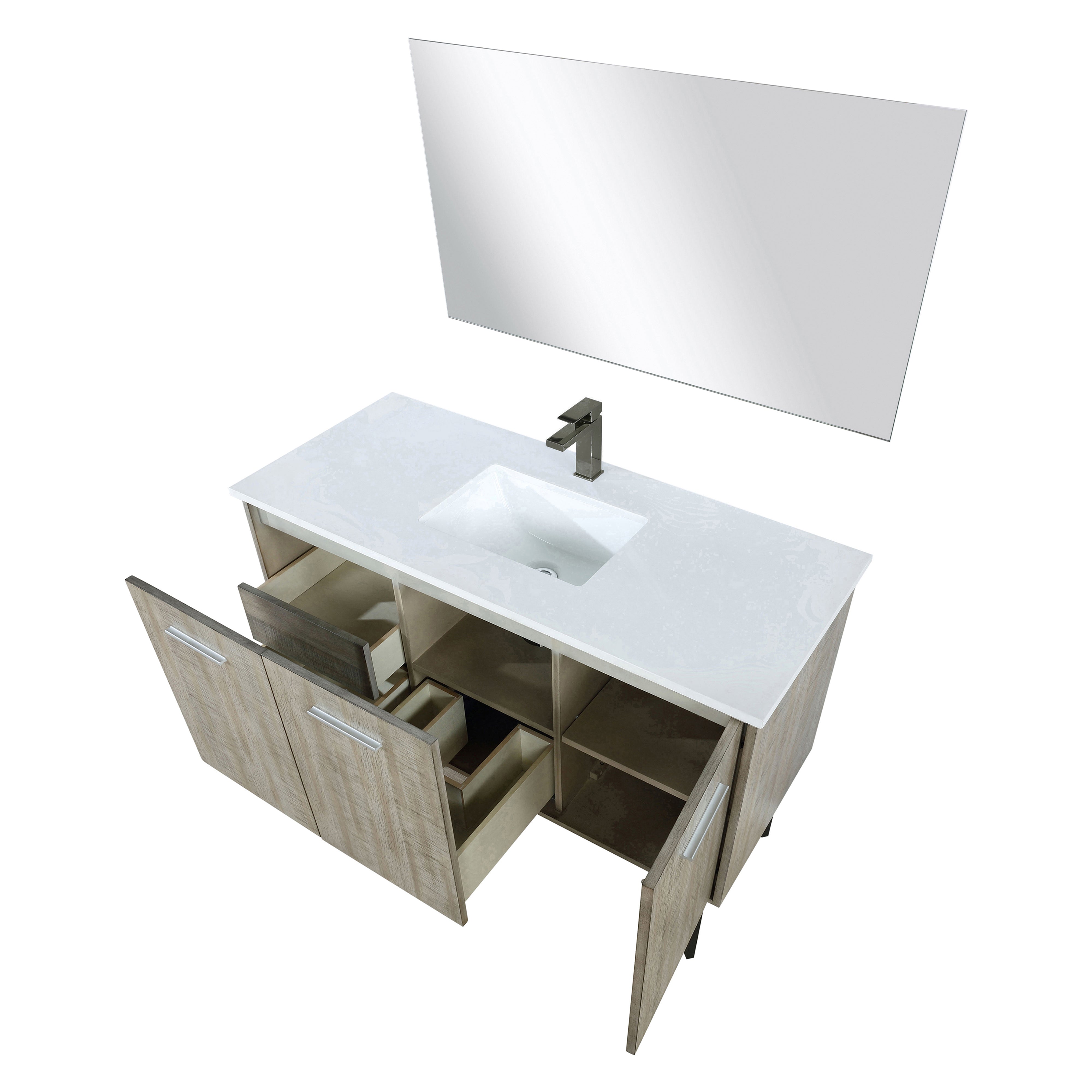 Lancy 48 in W x 20 in D Rustic Acacia Bath Vanity