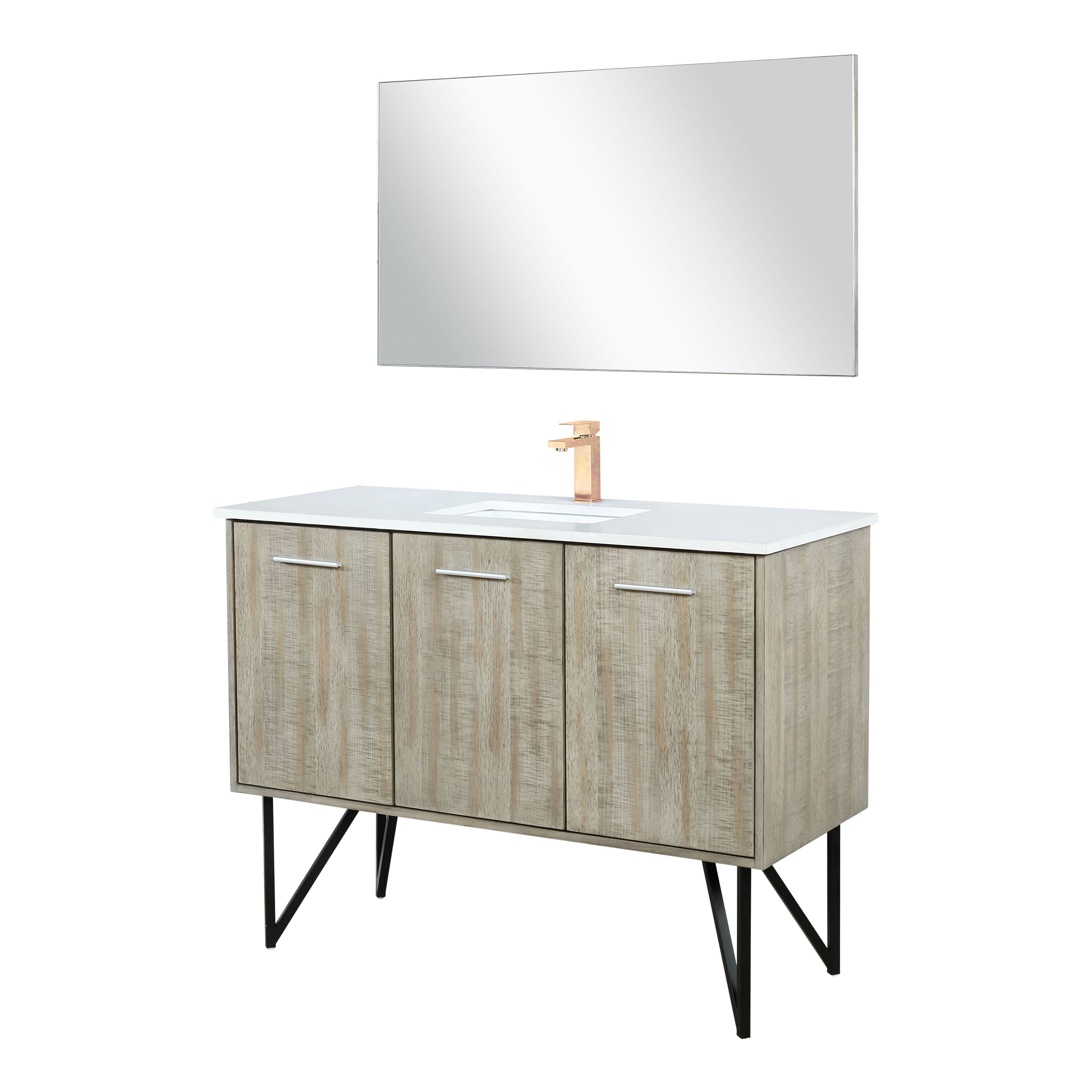 Lancy 48 in W x 20 in D Rustic Acacia Bath Vanity