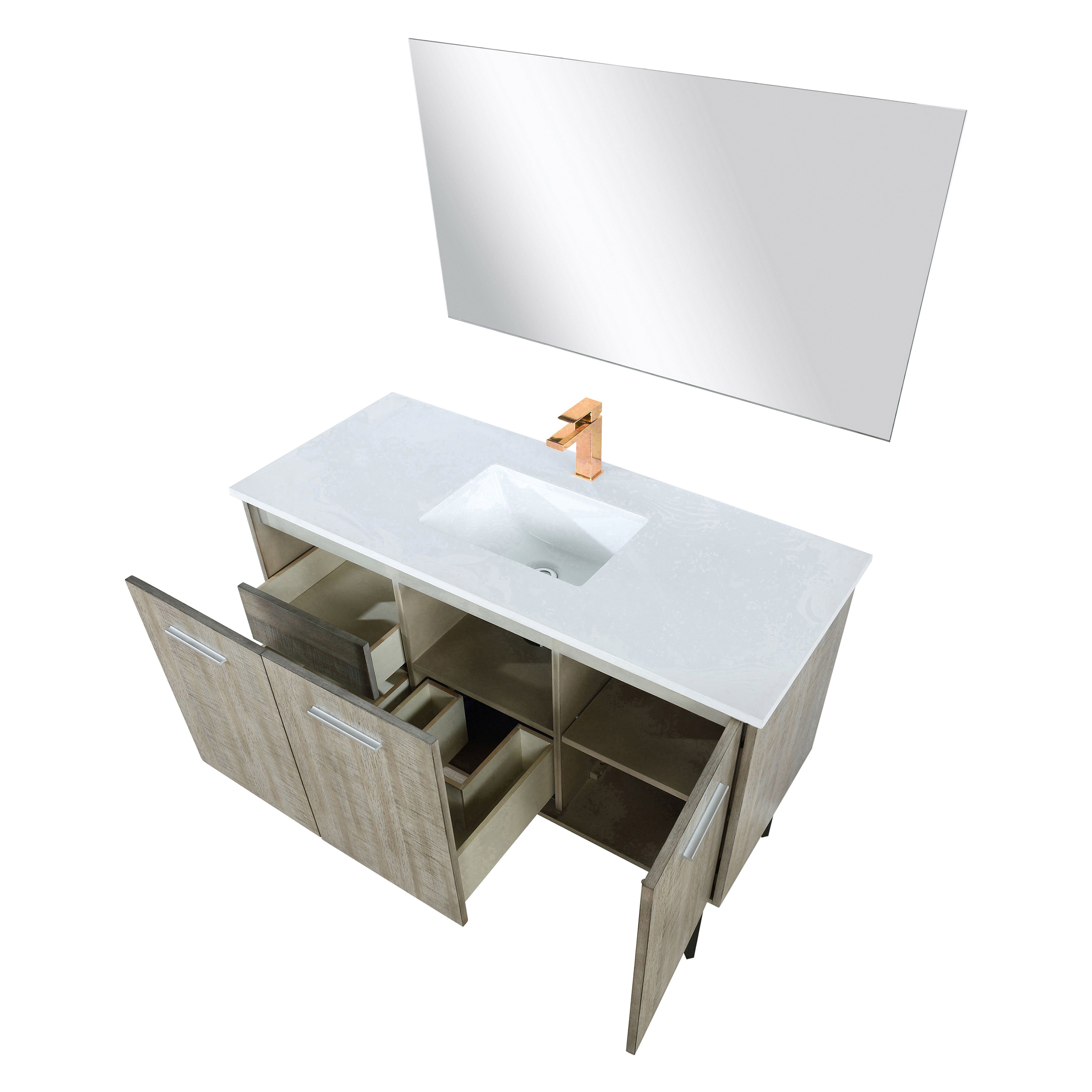 Lancy 48 in W x 20 in D Rustic Acacia Bath Vanity