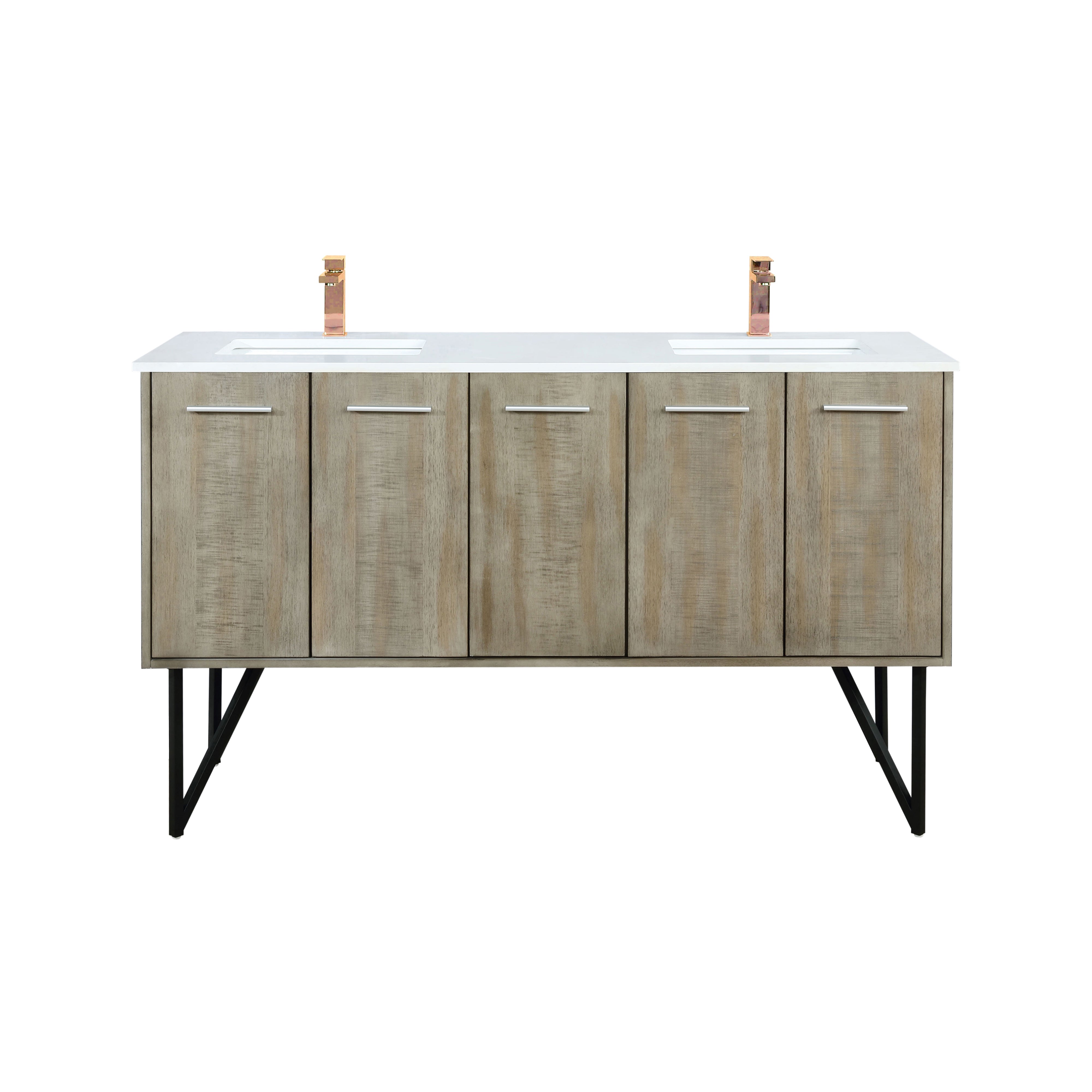 Lancy 60 in W x 20 in D Rustic Acacia Double Bath Vanity
