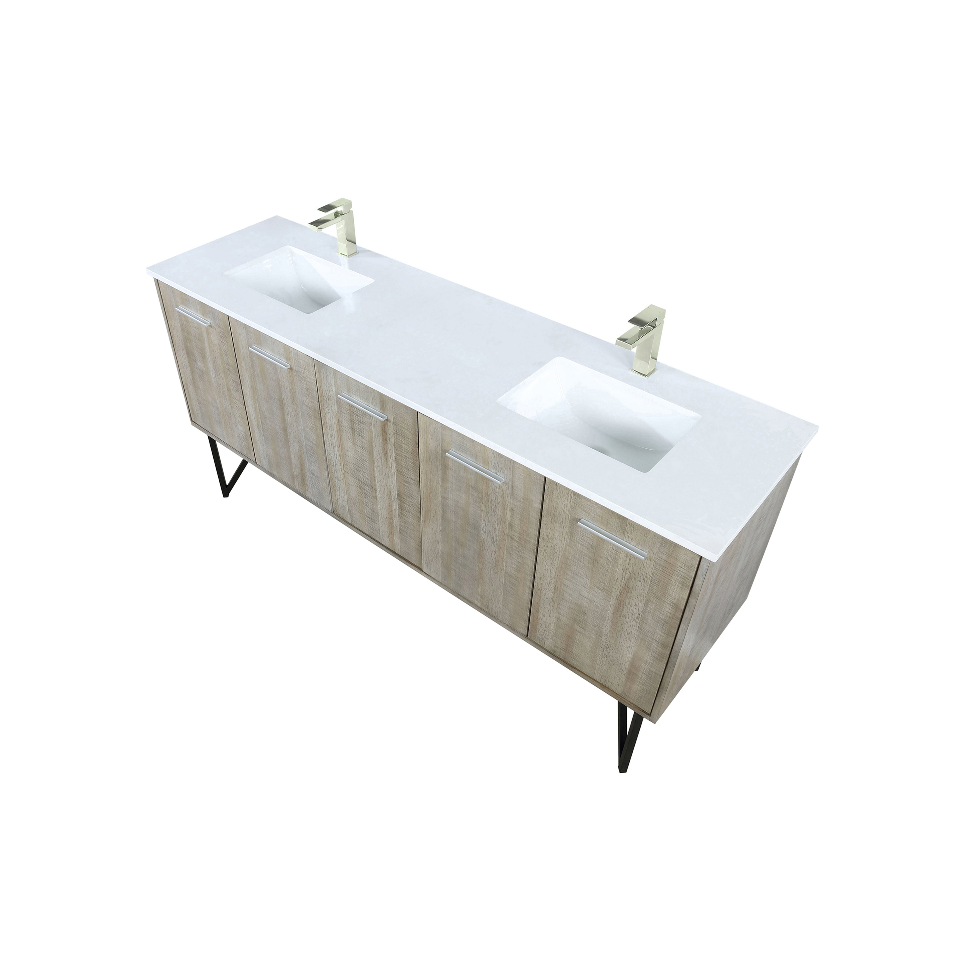 Lancy 72 in W x 20 in D Rustic Acacia Double Bath Vanity