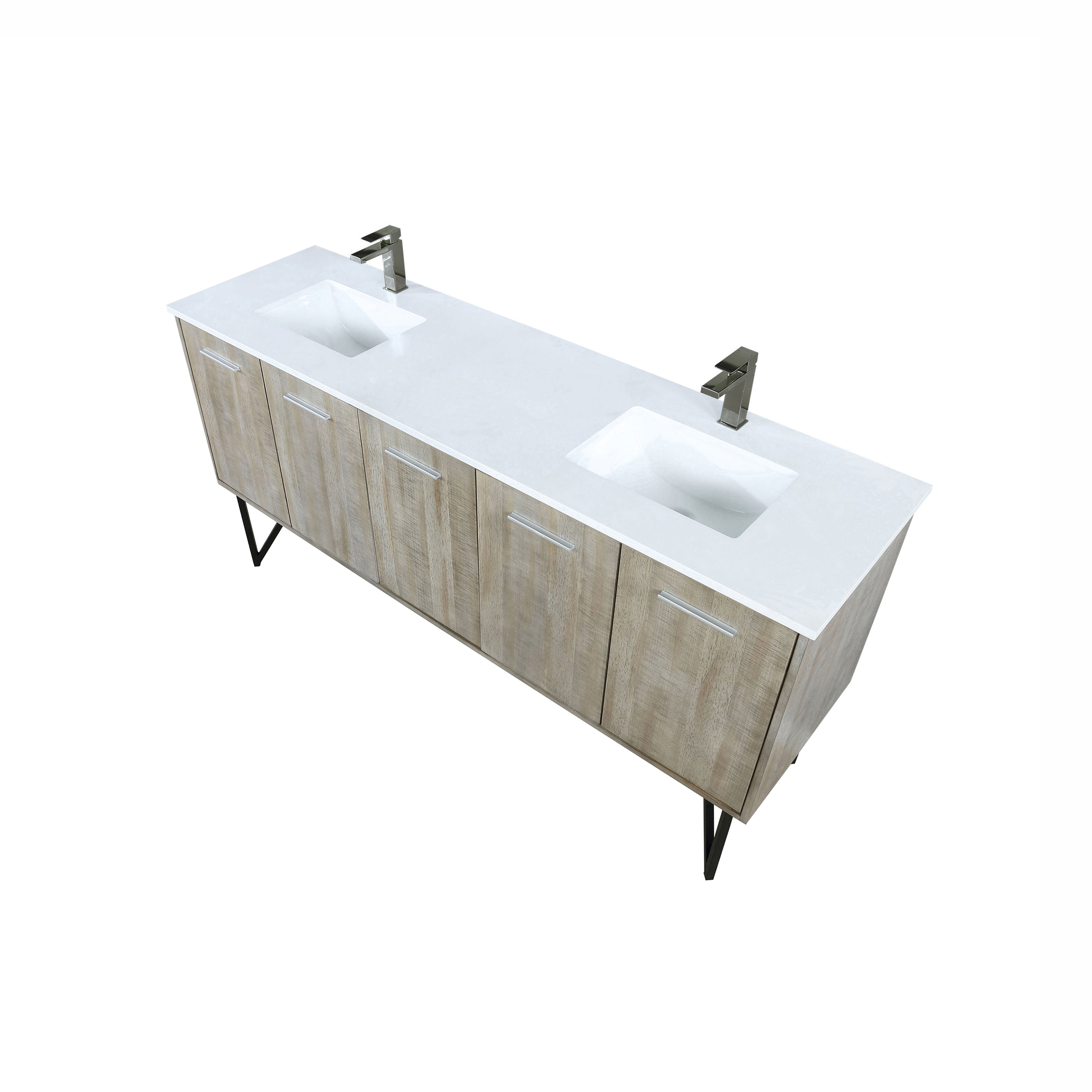 Lancy 72 in W x 20 in D Rustic Acacia Double Bath Vanity