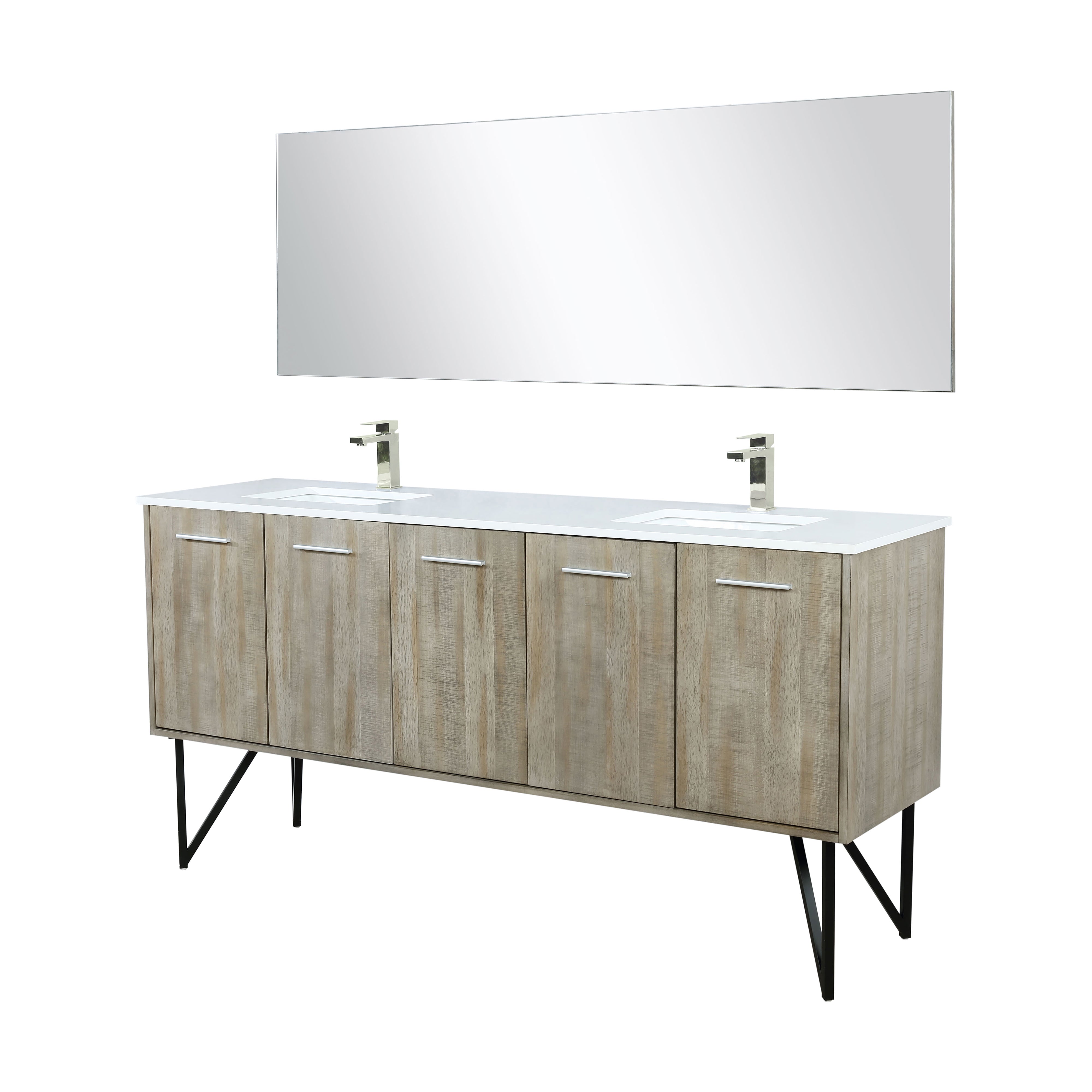 Lancy 72 in W x 20 in D Rustic Acacia Double Bath Vanity