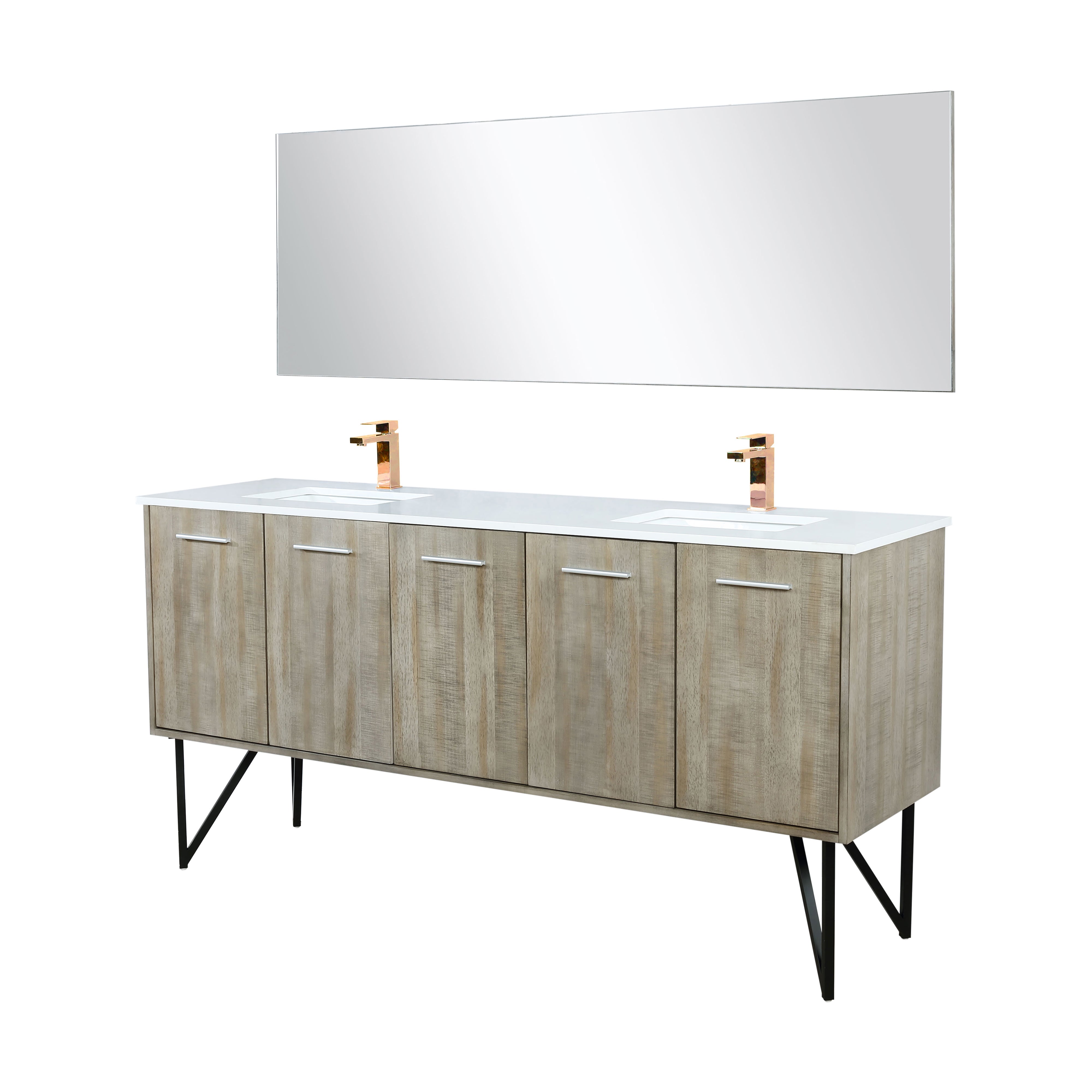 Lancy 72 in W x 20 in D Rustic Acacia Double Bath Vanity