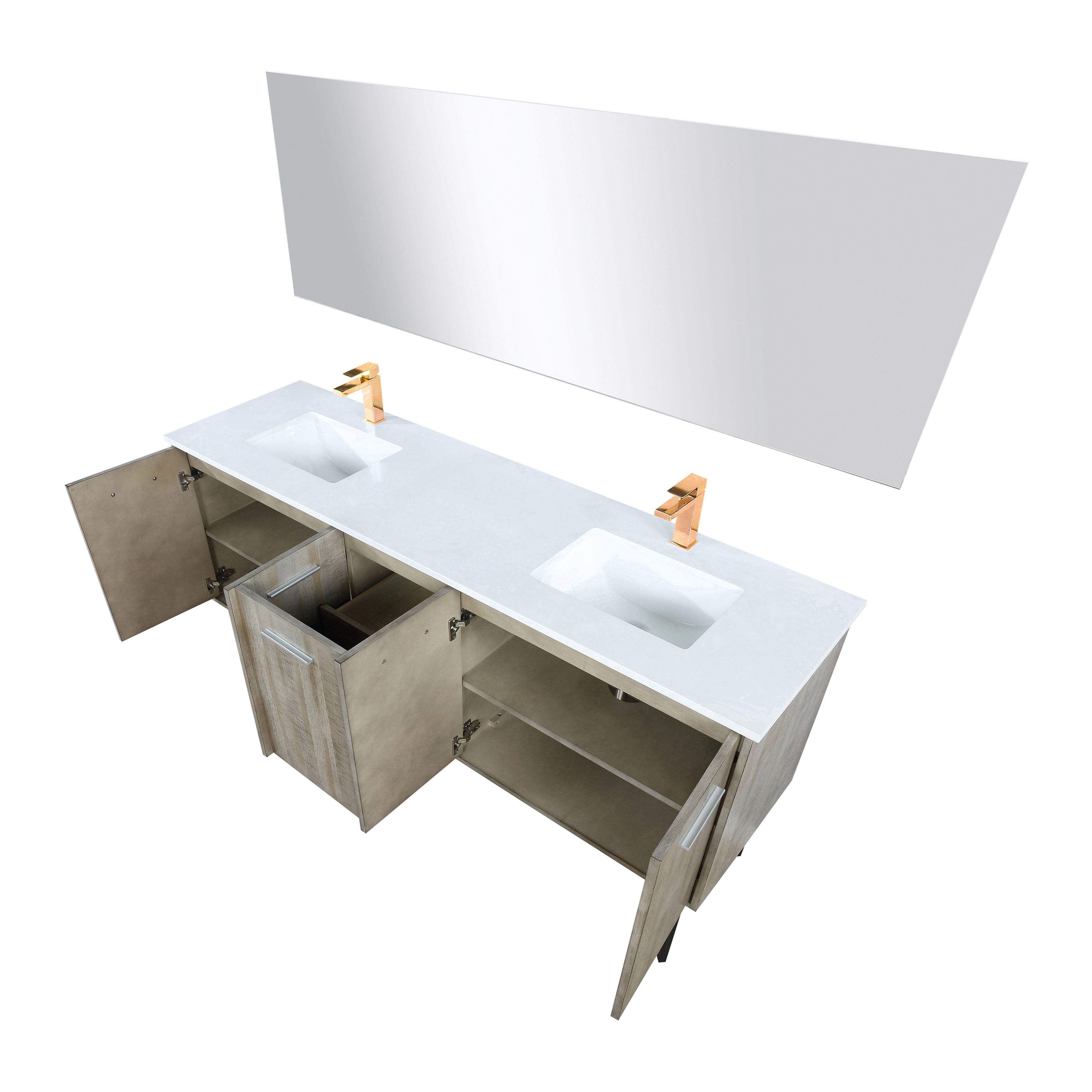 Lancy 72 in W x 20 in D Rustic Acacia Double Bath Vanity