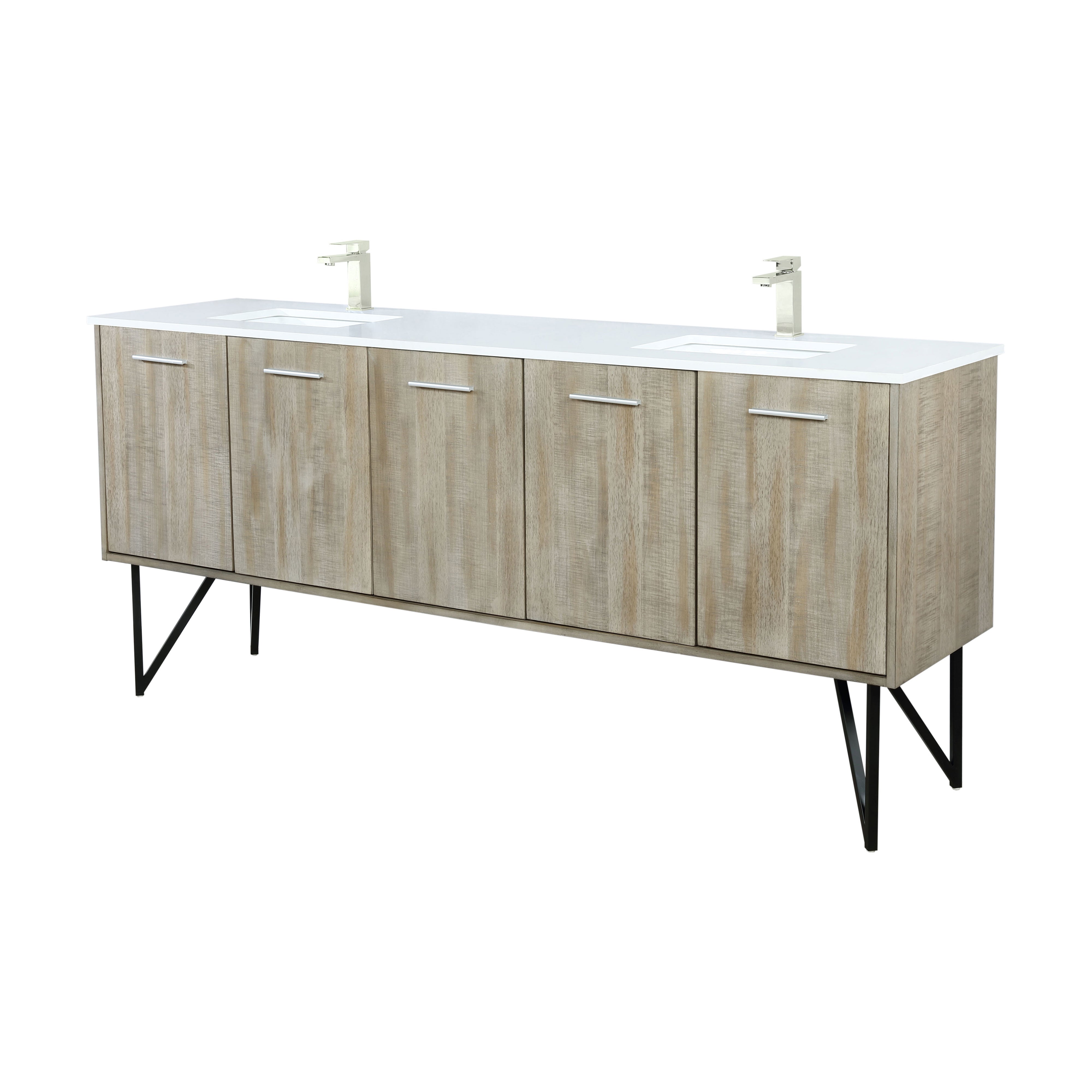 Lancy 80 in W x 20 in D Rustic Acacia Double Bath Vanity