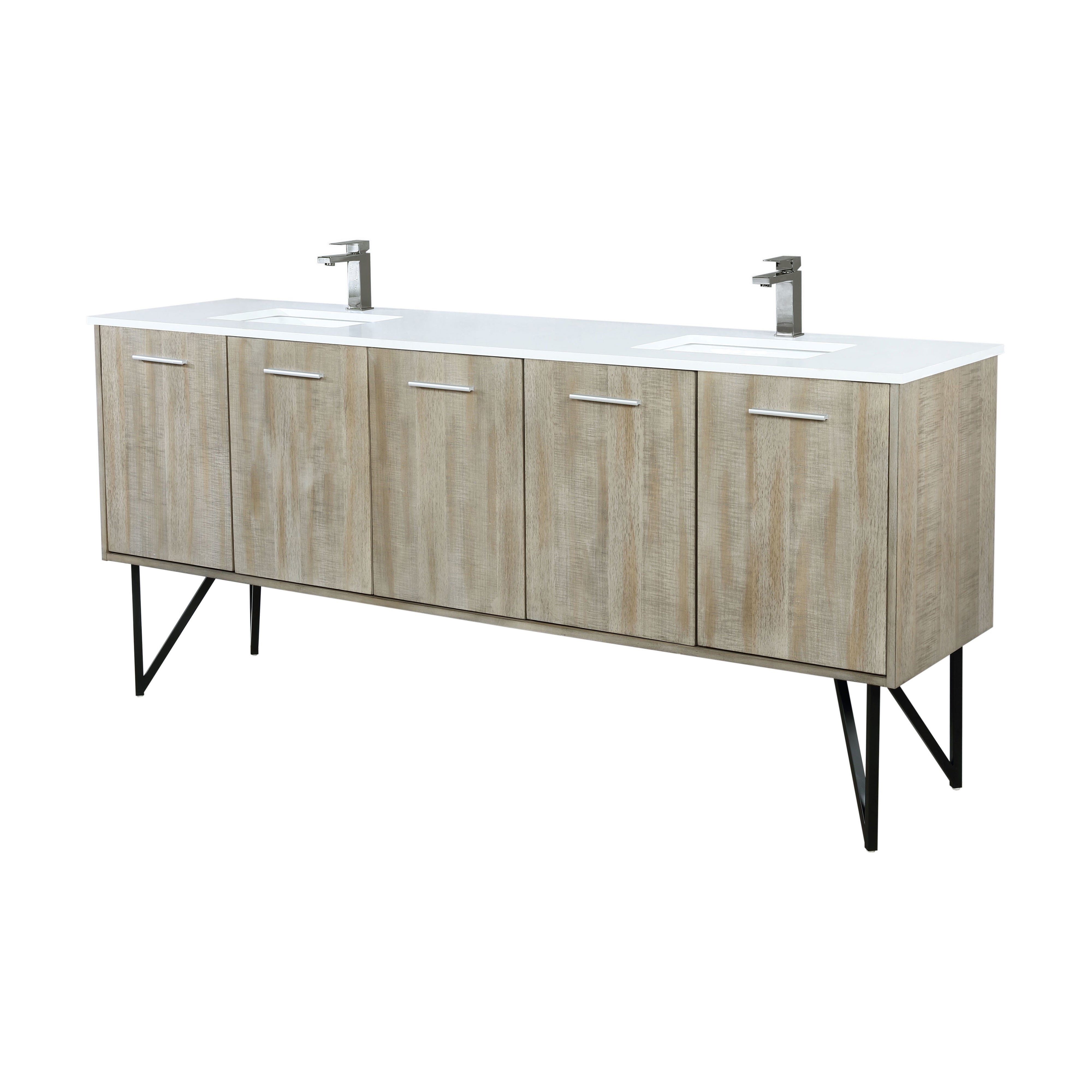 Lancy 80 in W x 20 in D Rustic Acacia Double Bath Vanity