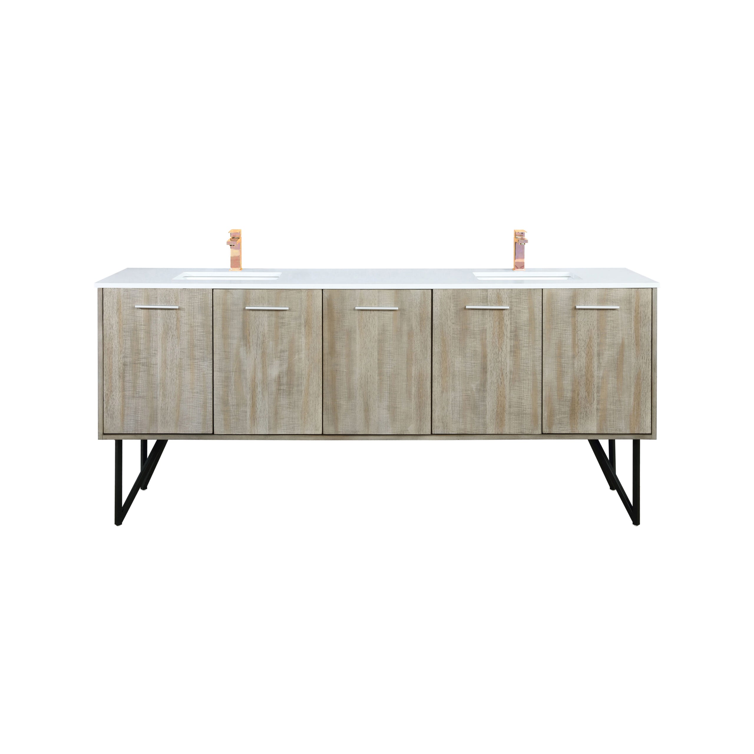 Lancy 80 in W x 20 in D Rustic Acacia Double Bath Vanity