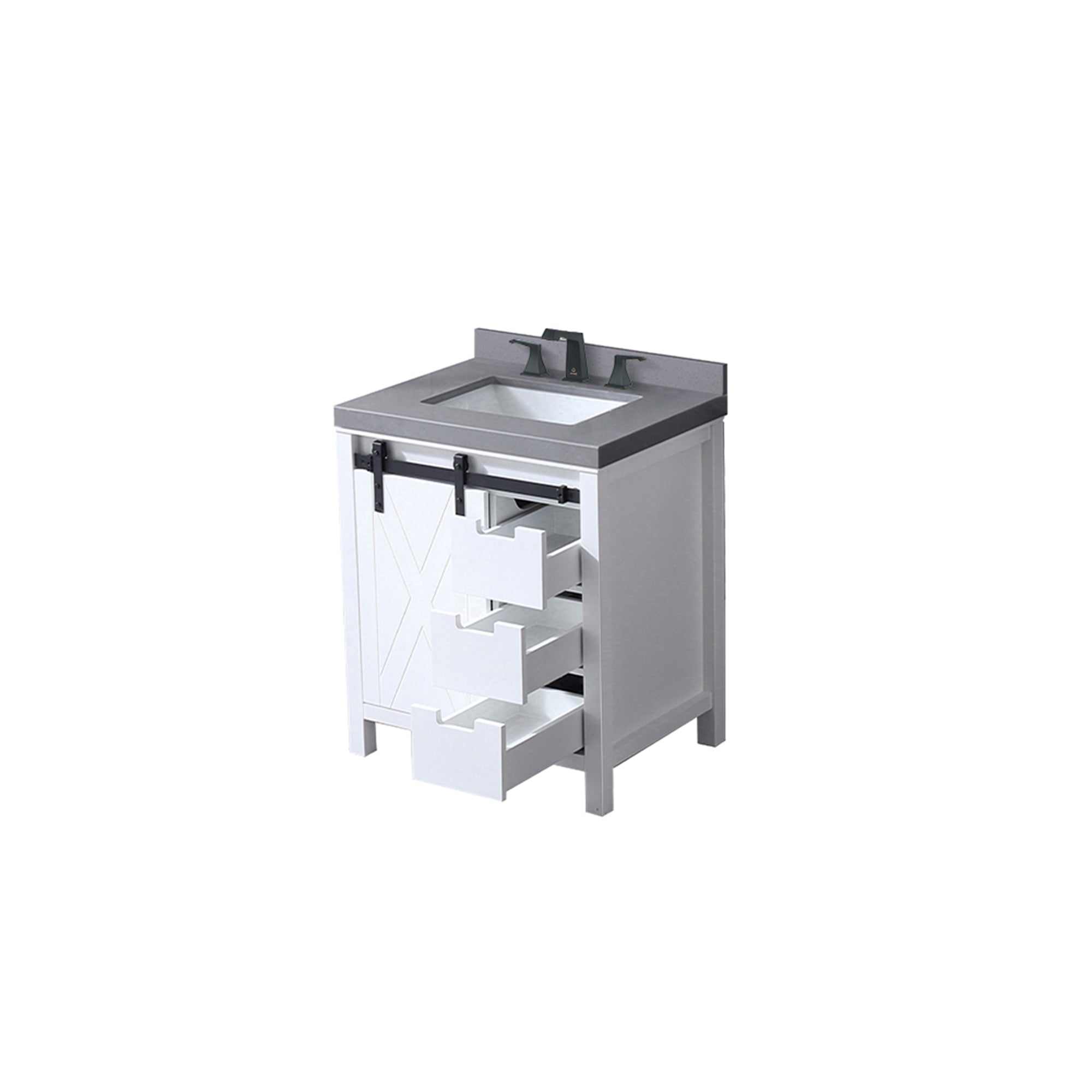 Marsyas 30 in W x 22 in D White Bath Vanity