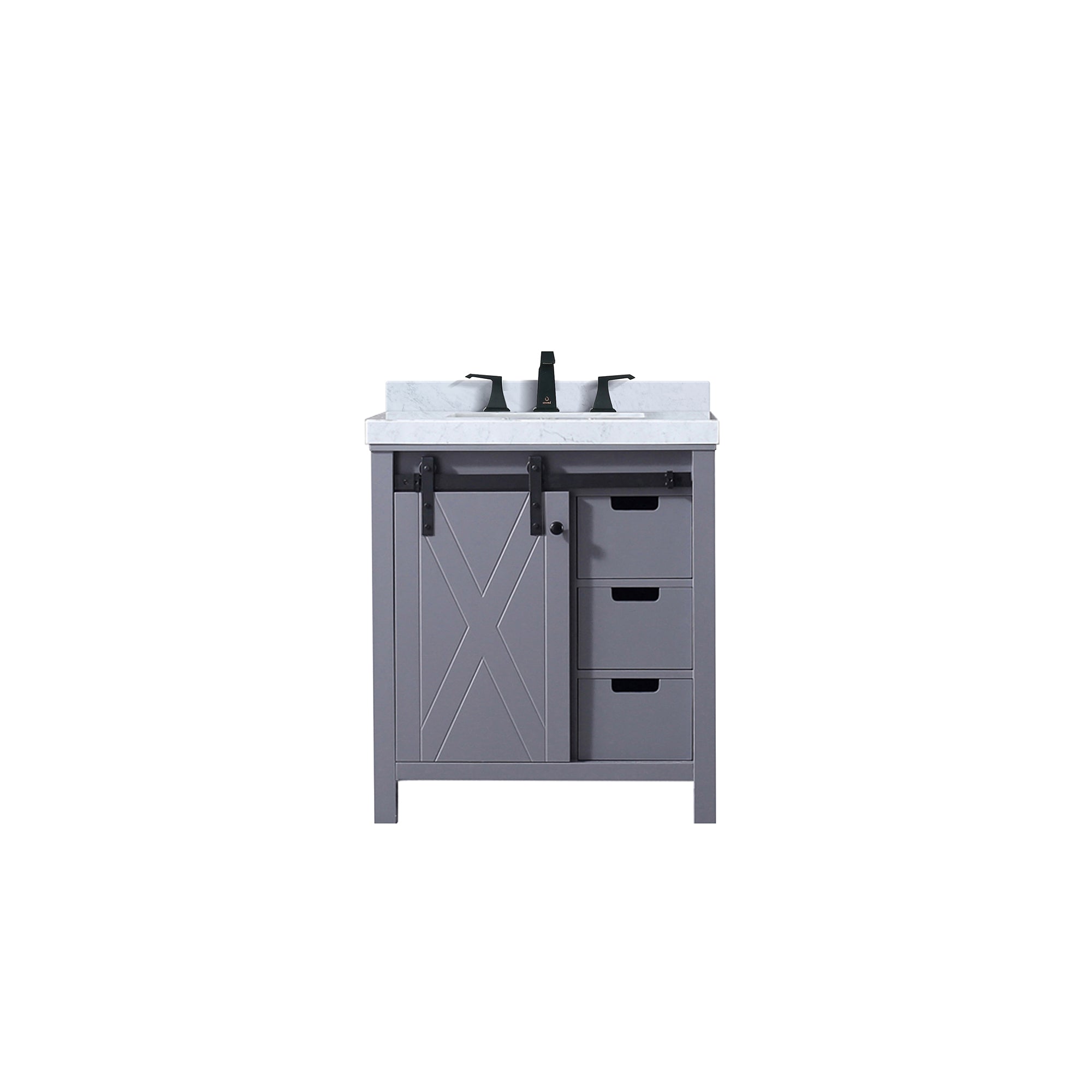 Marsyas 30 in W x 22 in D Dark Grey Bath Vanity