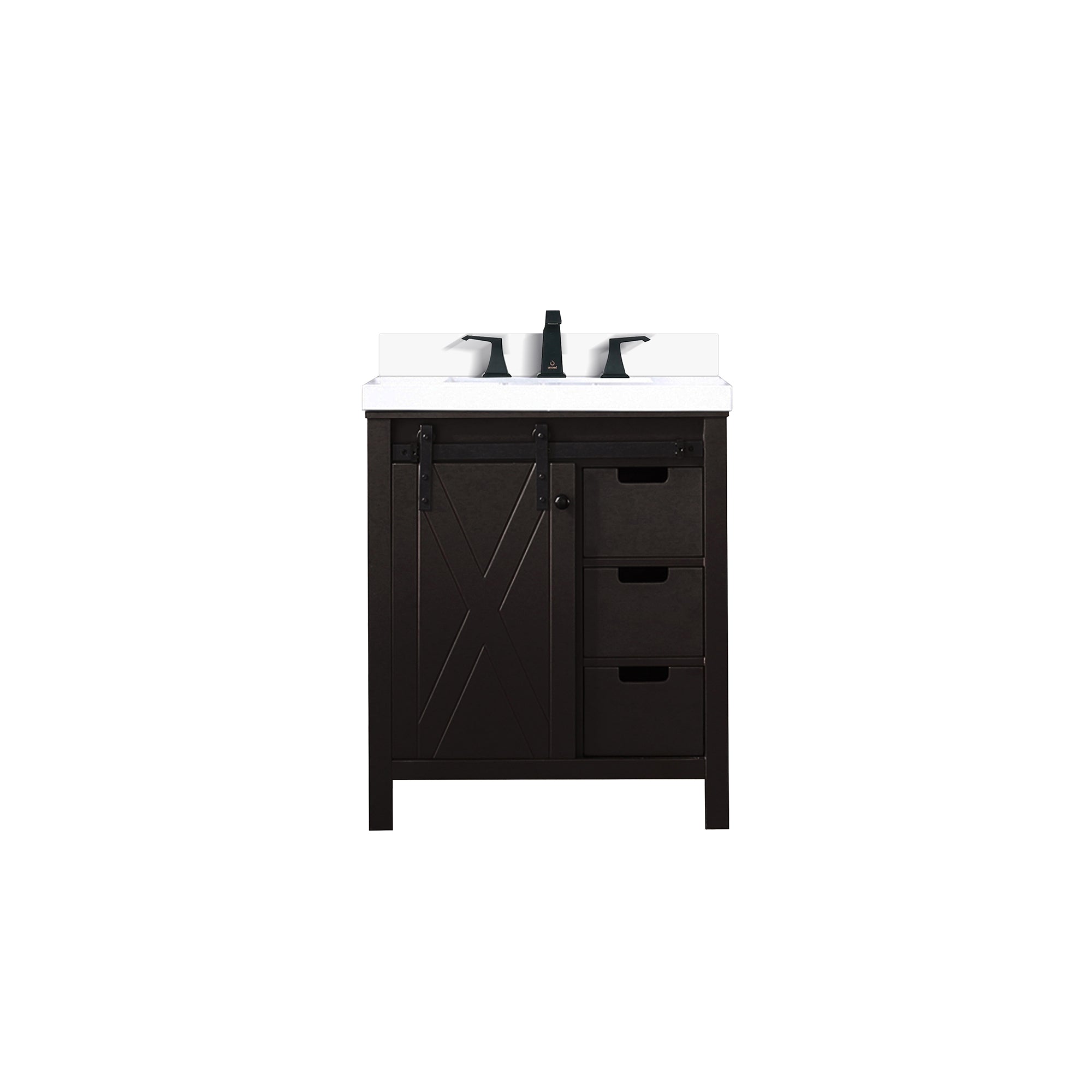 Marsyas 30 in W x 22 in D Brown Bath Vanity