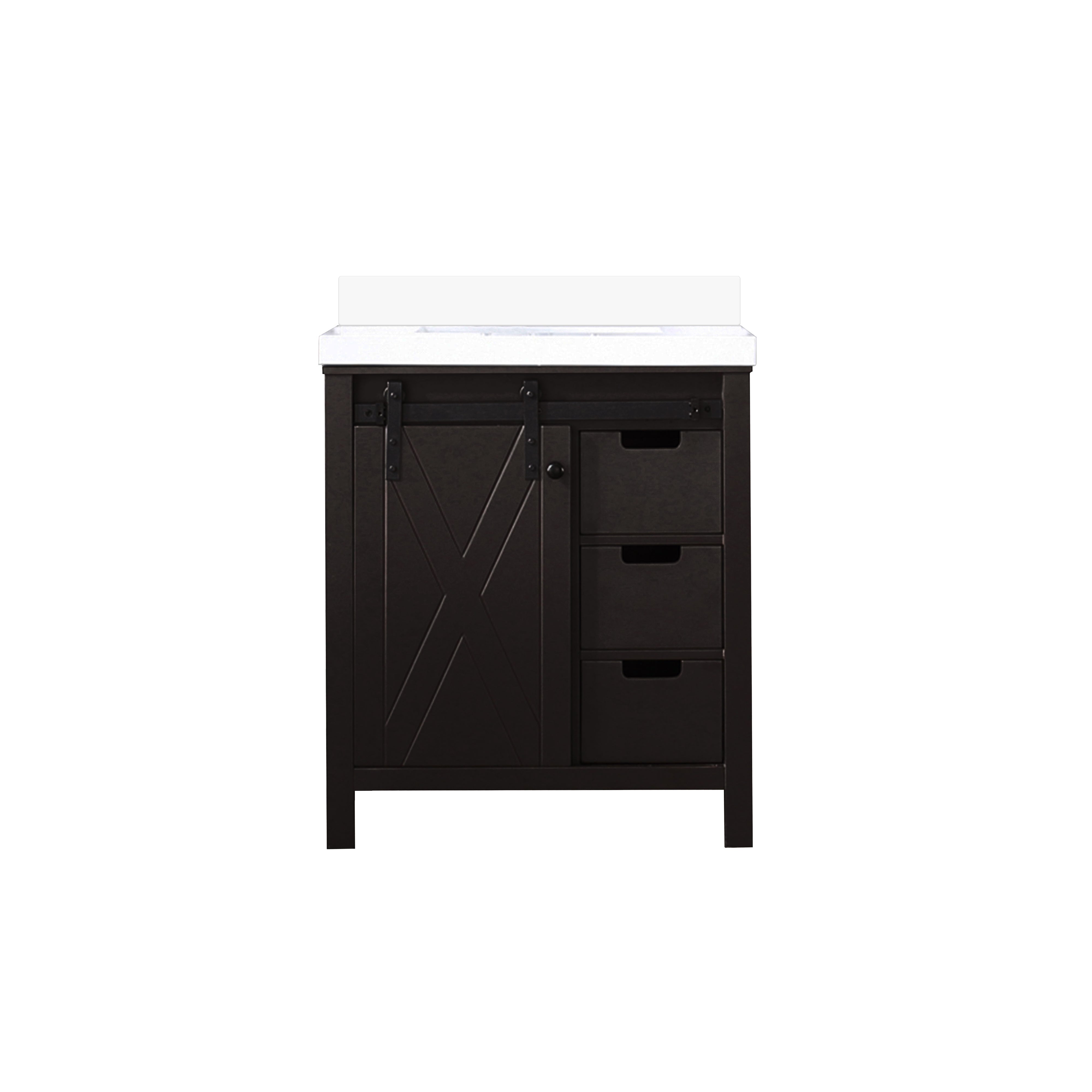 Marsyas 30 in W x 22 in D Brown Bath Vanity