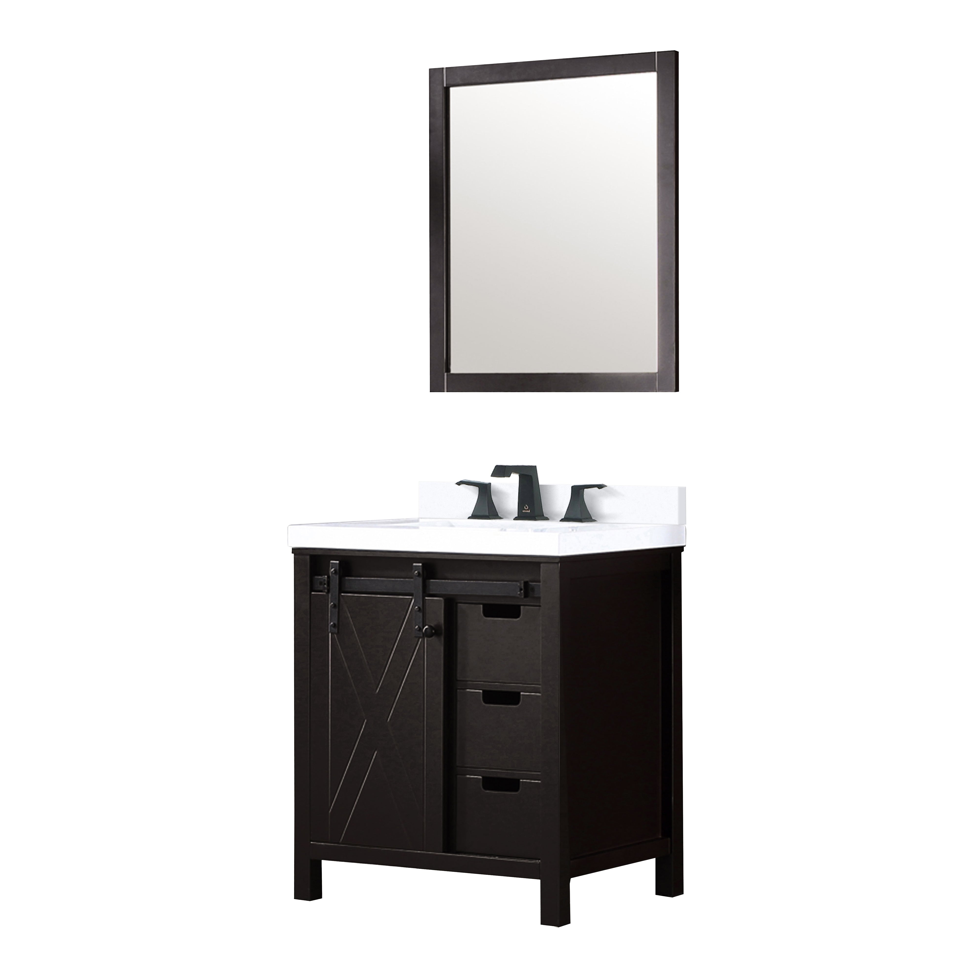 Marsyas 30 in W x 22 in D Brown Bath Vanity