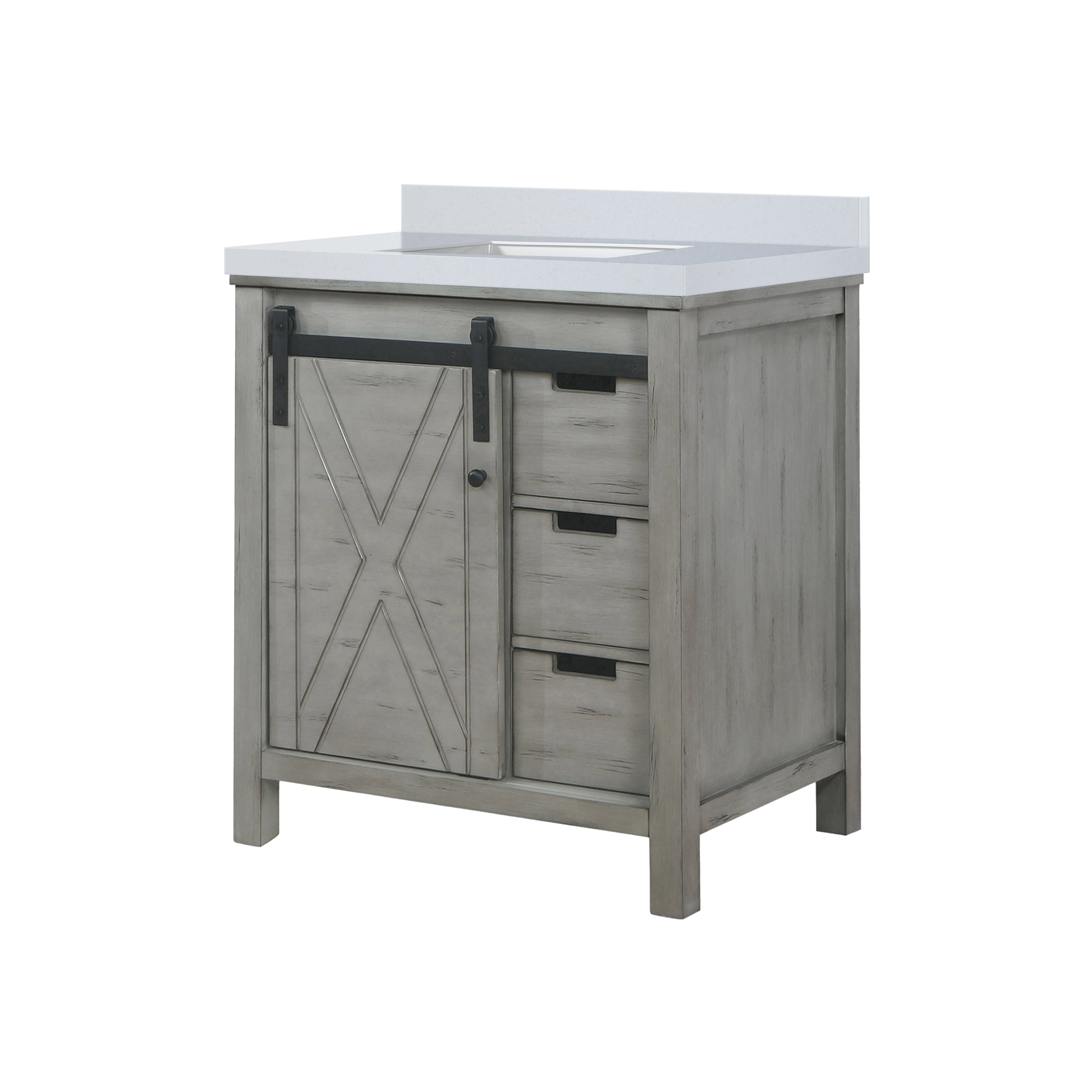 Marsyas 30 in W x 22 in D Ash Grey Bath Vanity