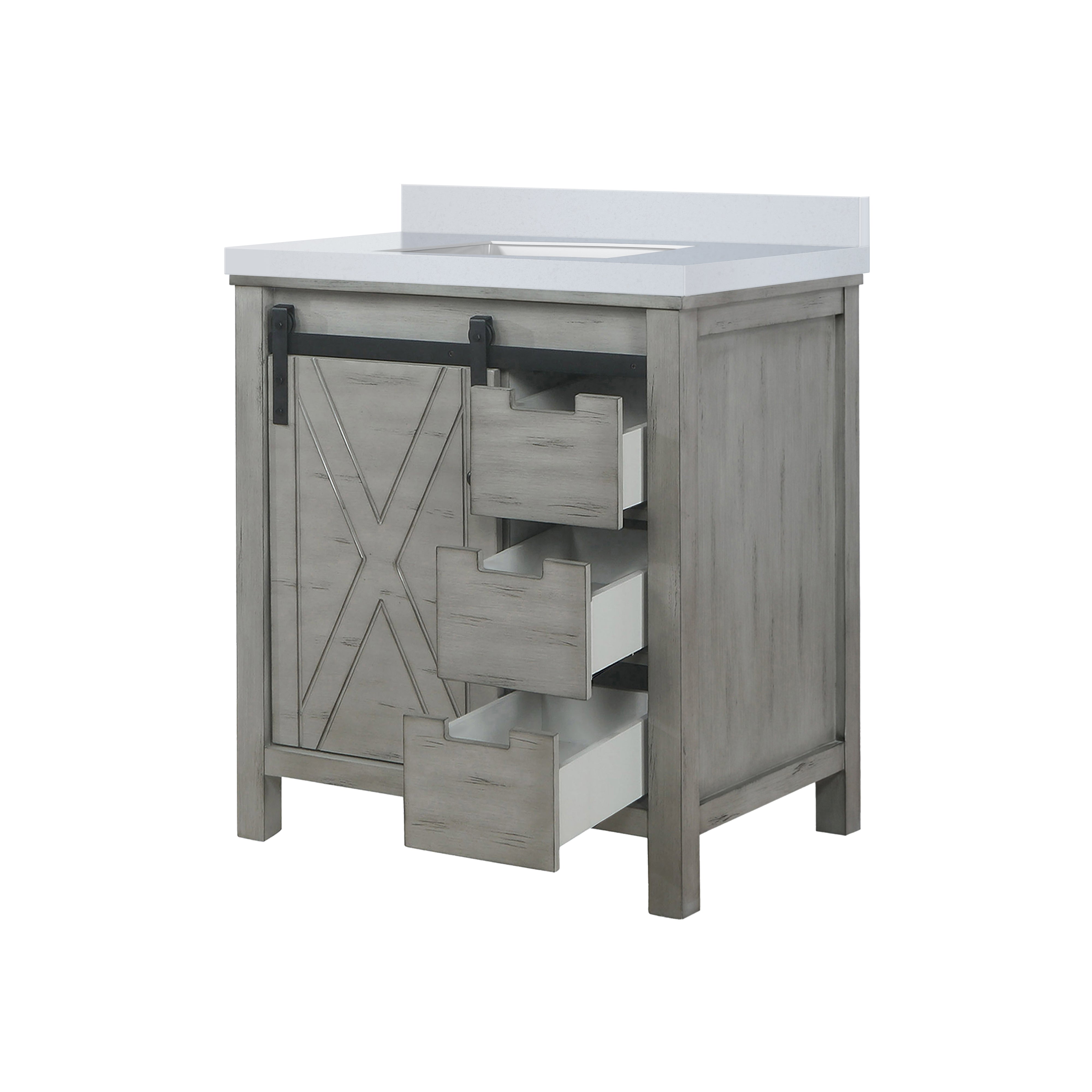 Marsyas 30 in W x 22 in D Ash Grey Bath Vanity