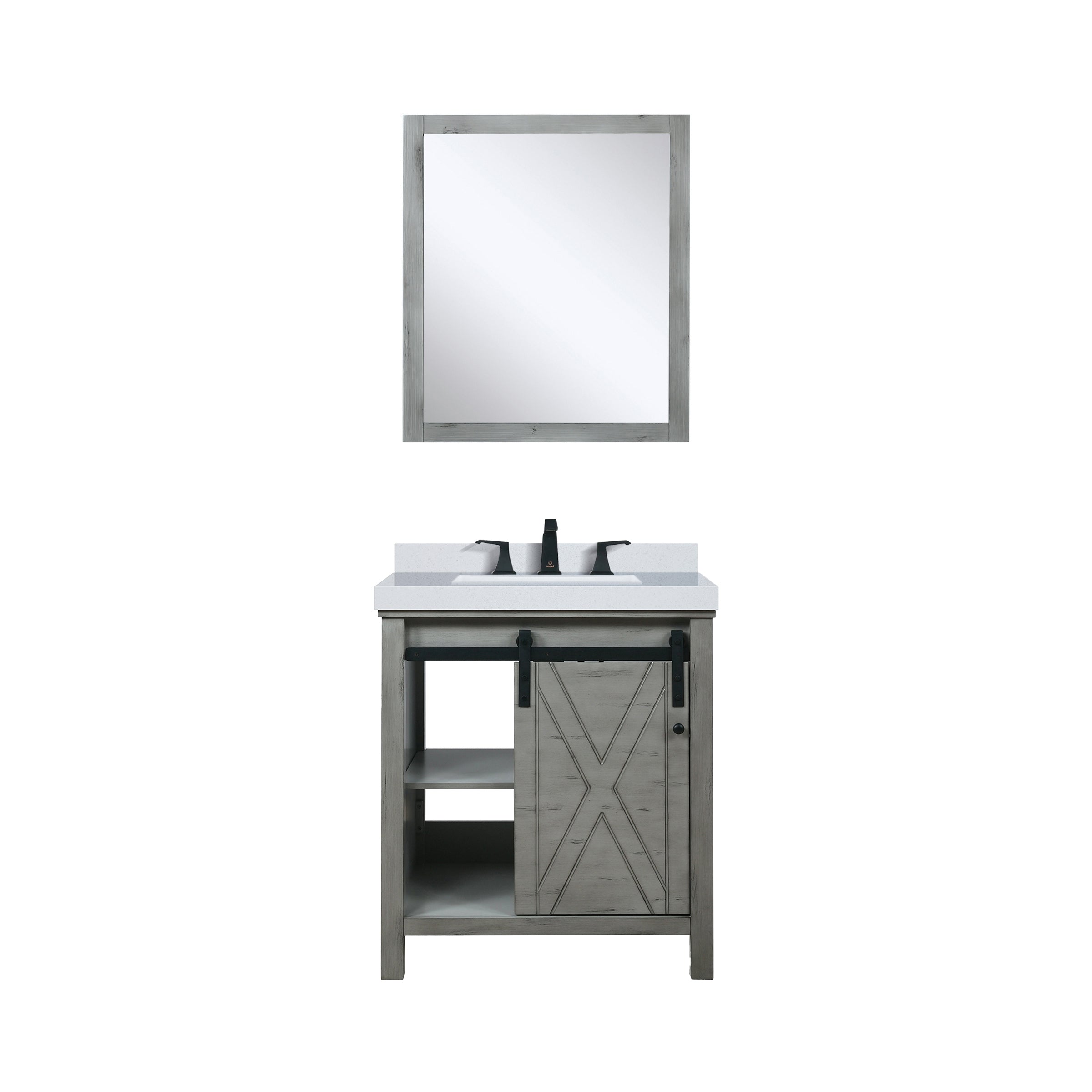 Marsyas 30 in W x 22 in D Ash Grey Bath Vanity