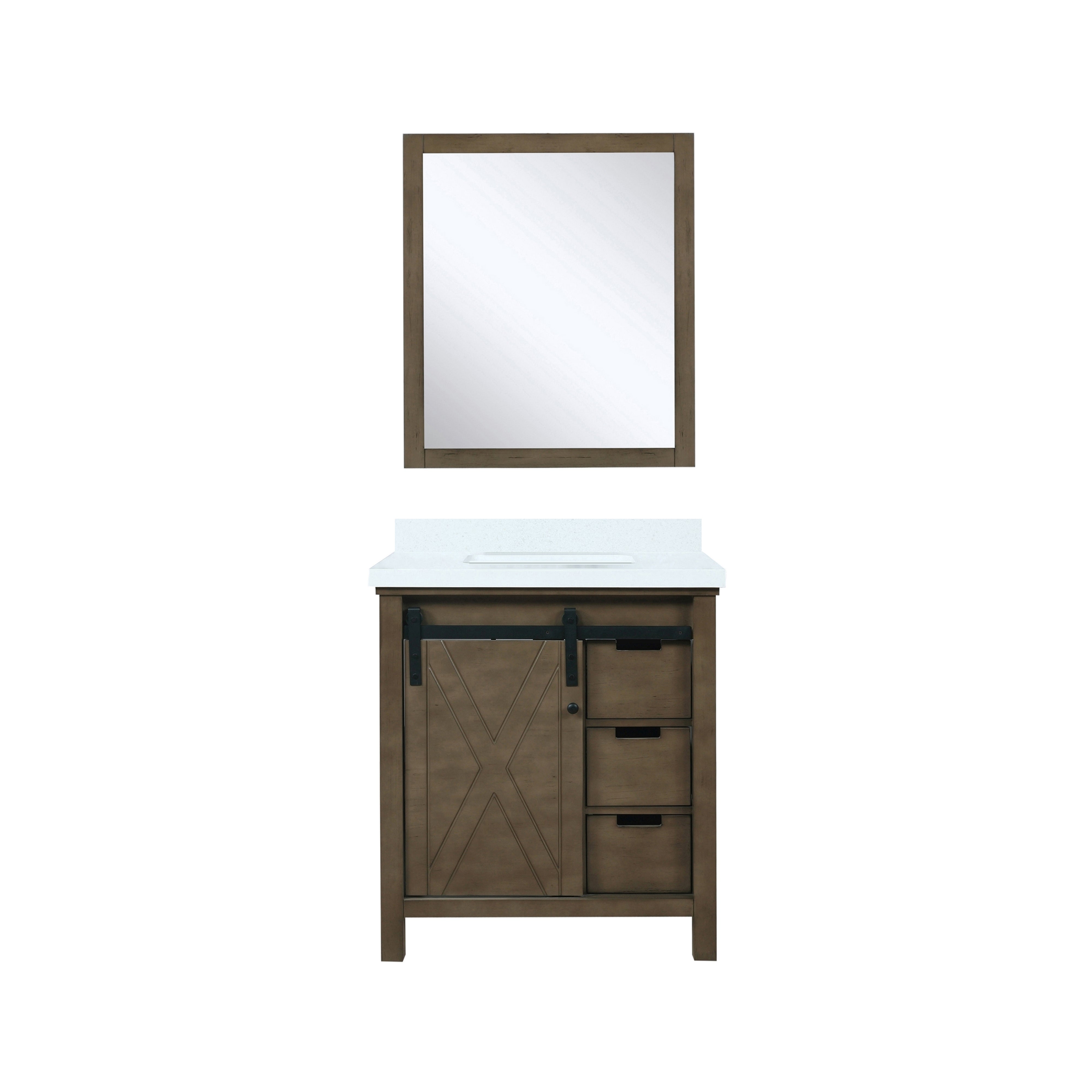 Marsyas 30 in W x 22 in D Rustic Brown Bath Vanity