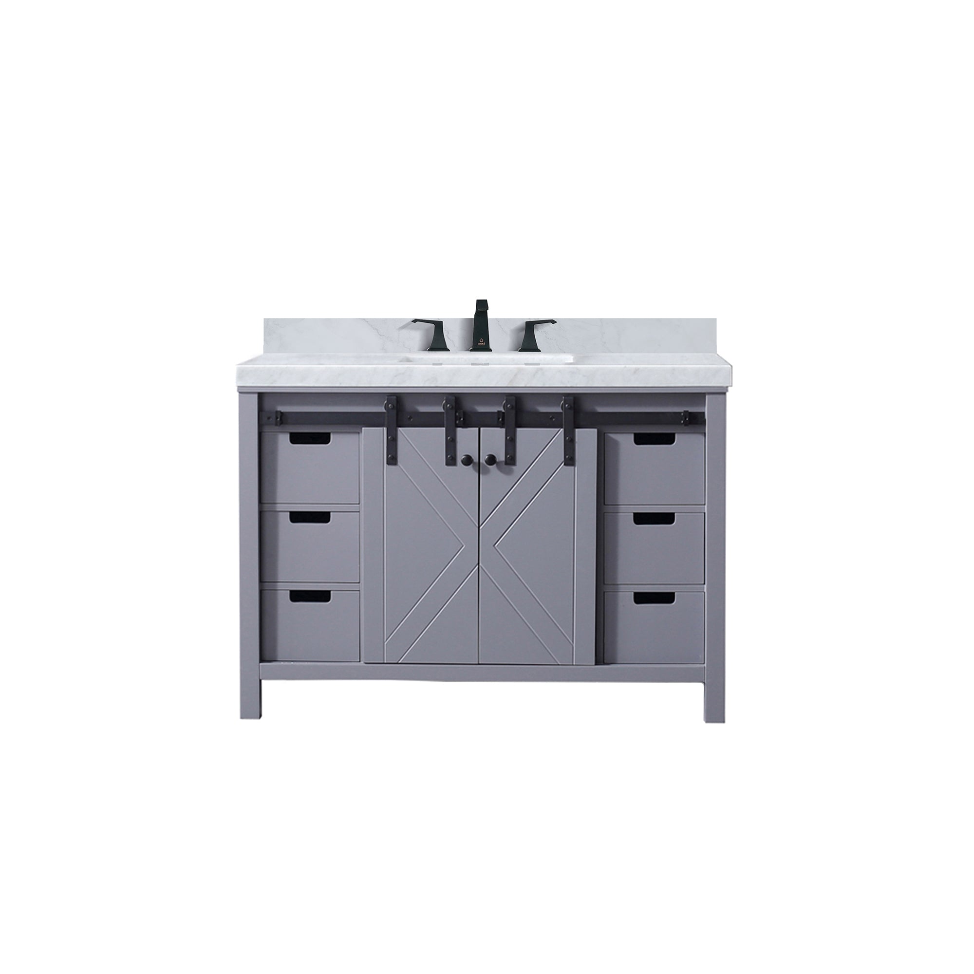 Marsyas 48 in W x 22 in D Dark Grey Bath Vanity