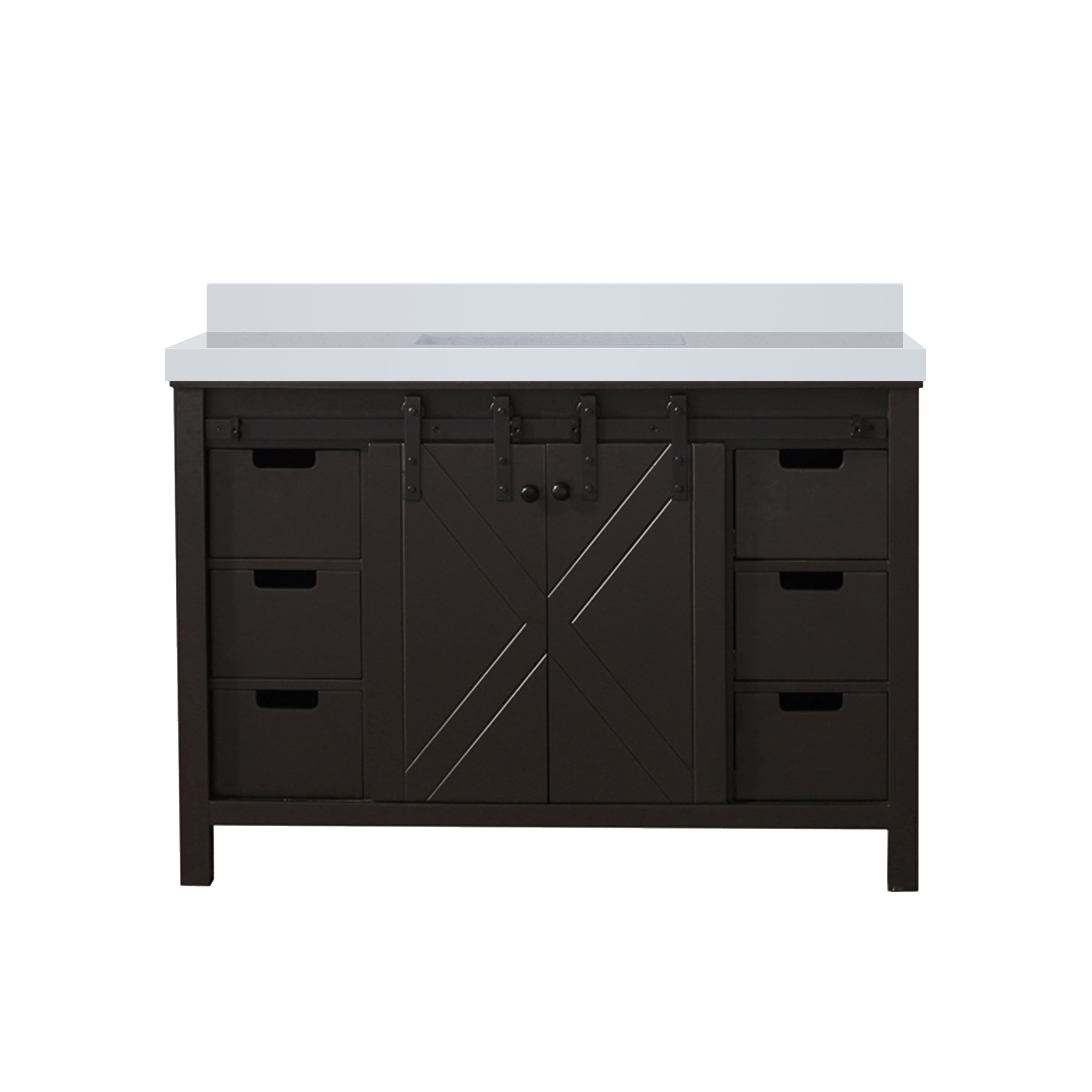 Marsyas 48 in W x 22 in D Brown Bath Vanity
