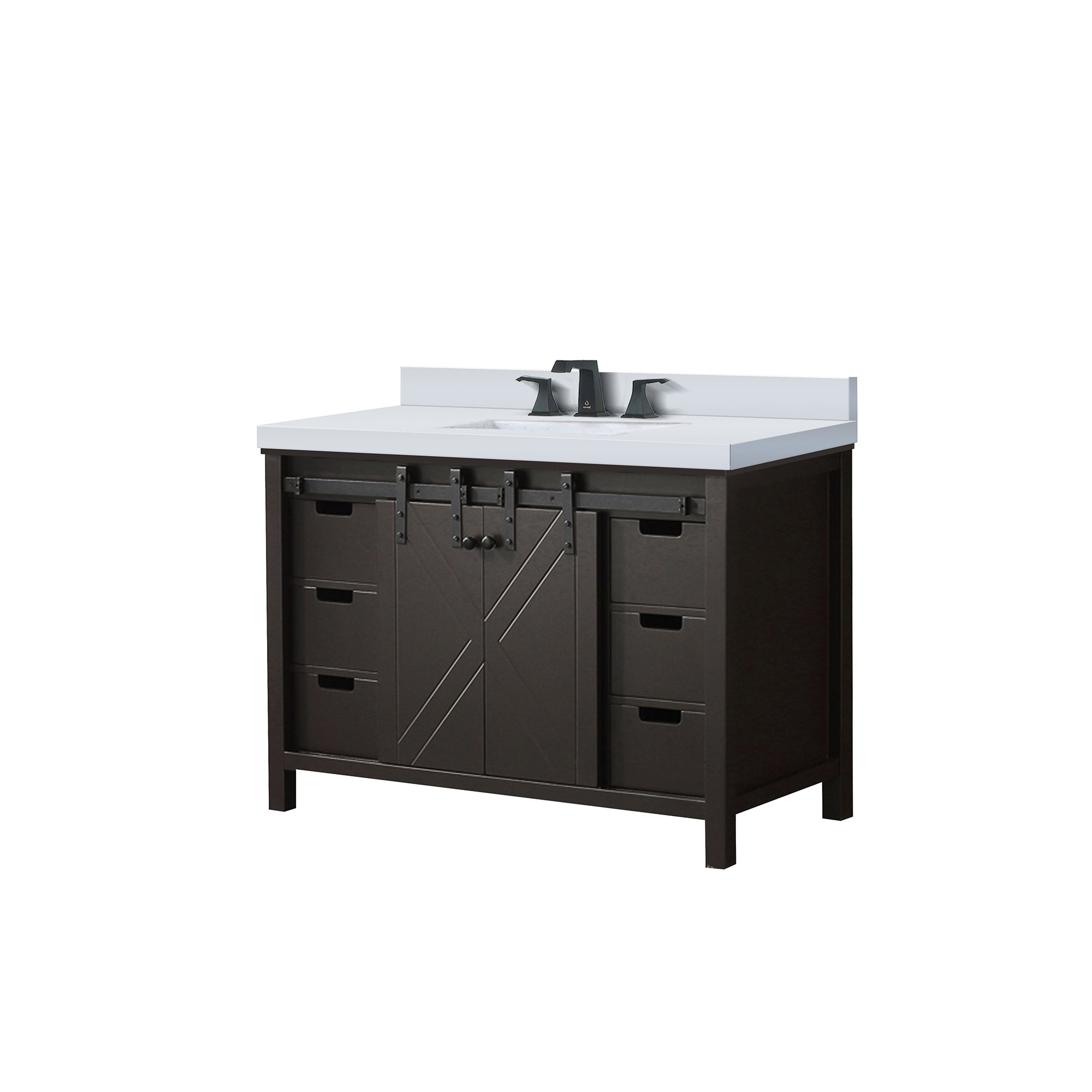 Marsyas 48 in W x 22 in D Brown Bath Vanity