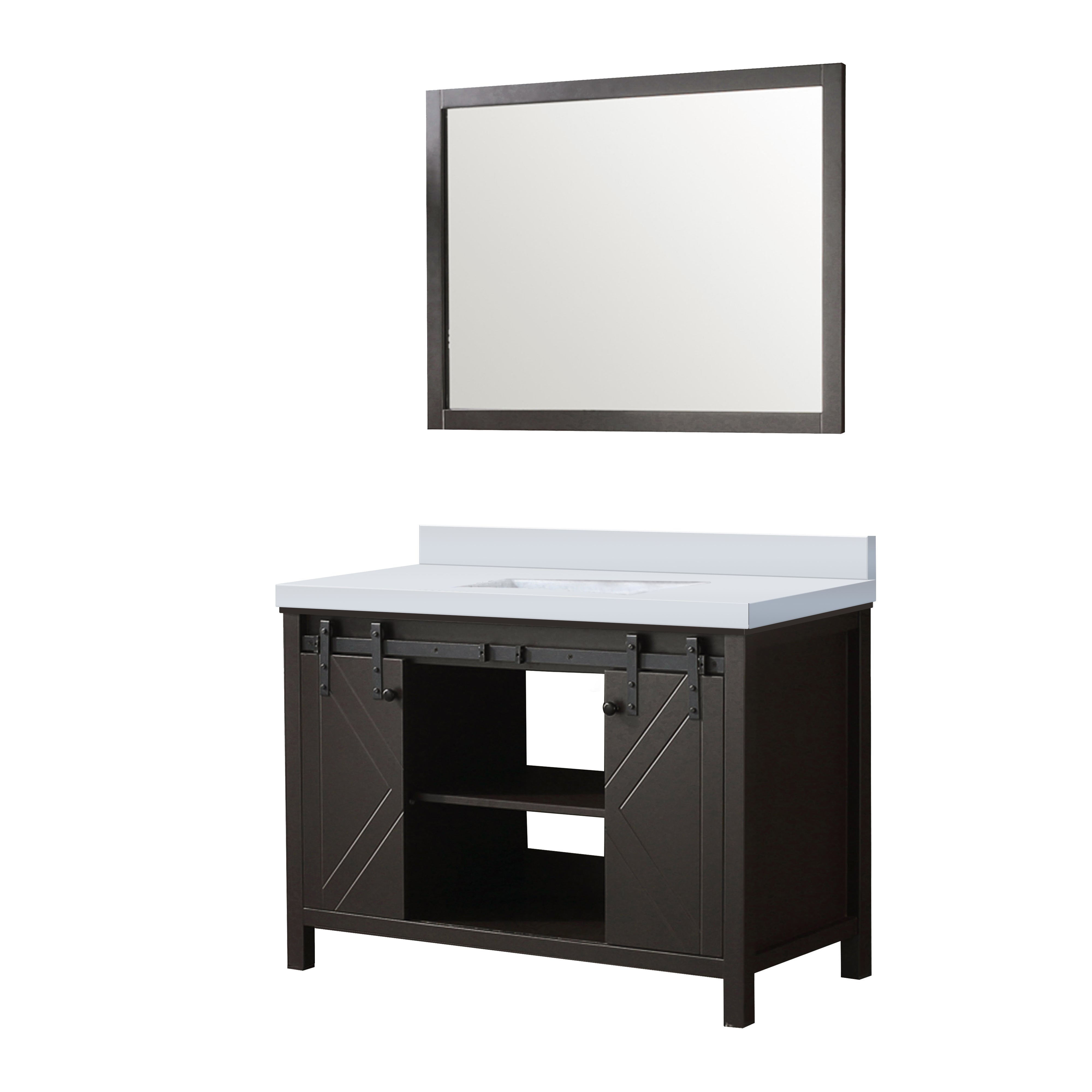Marsyas 48 in W x 22 in D Brown Bath Vanity