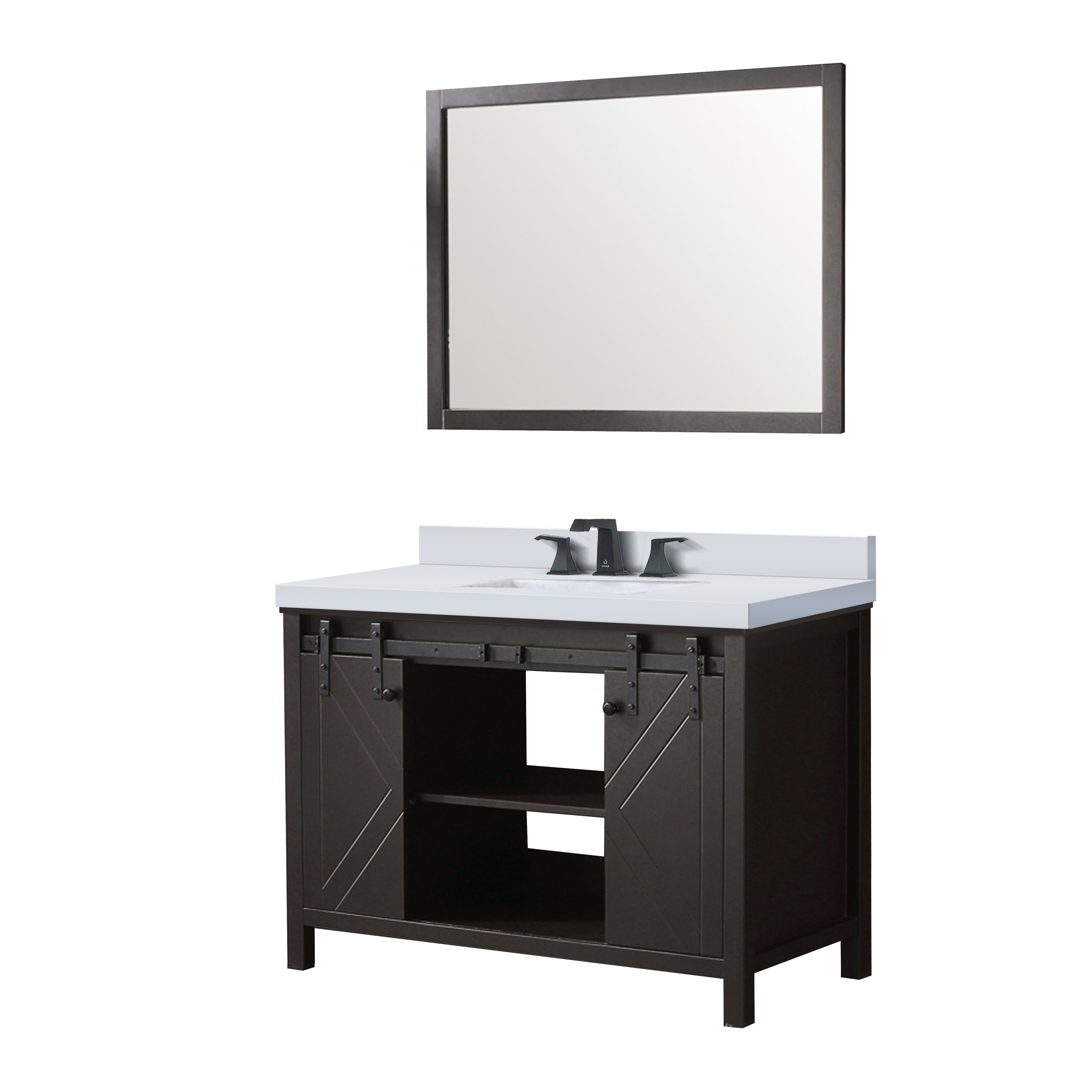 Marsyas 48 in W x 22 in D Brown Bath Vanity