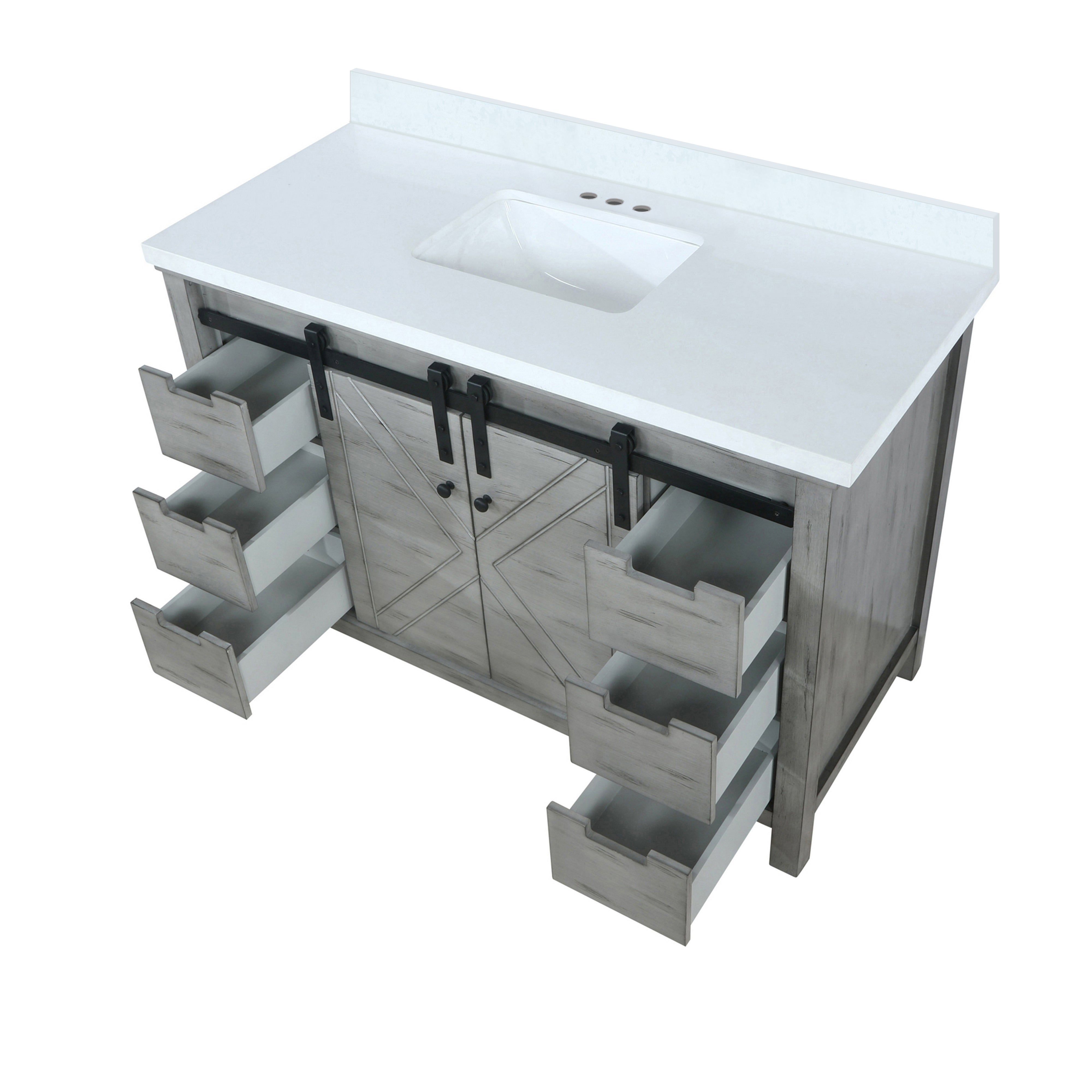 Marsyas 48 in W x 22 in D Ash Grey Bath Vanity