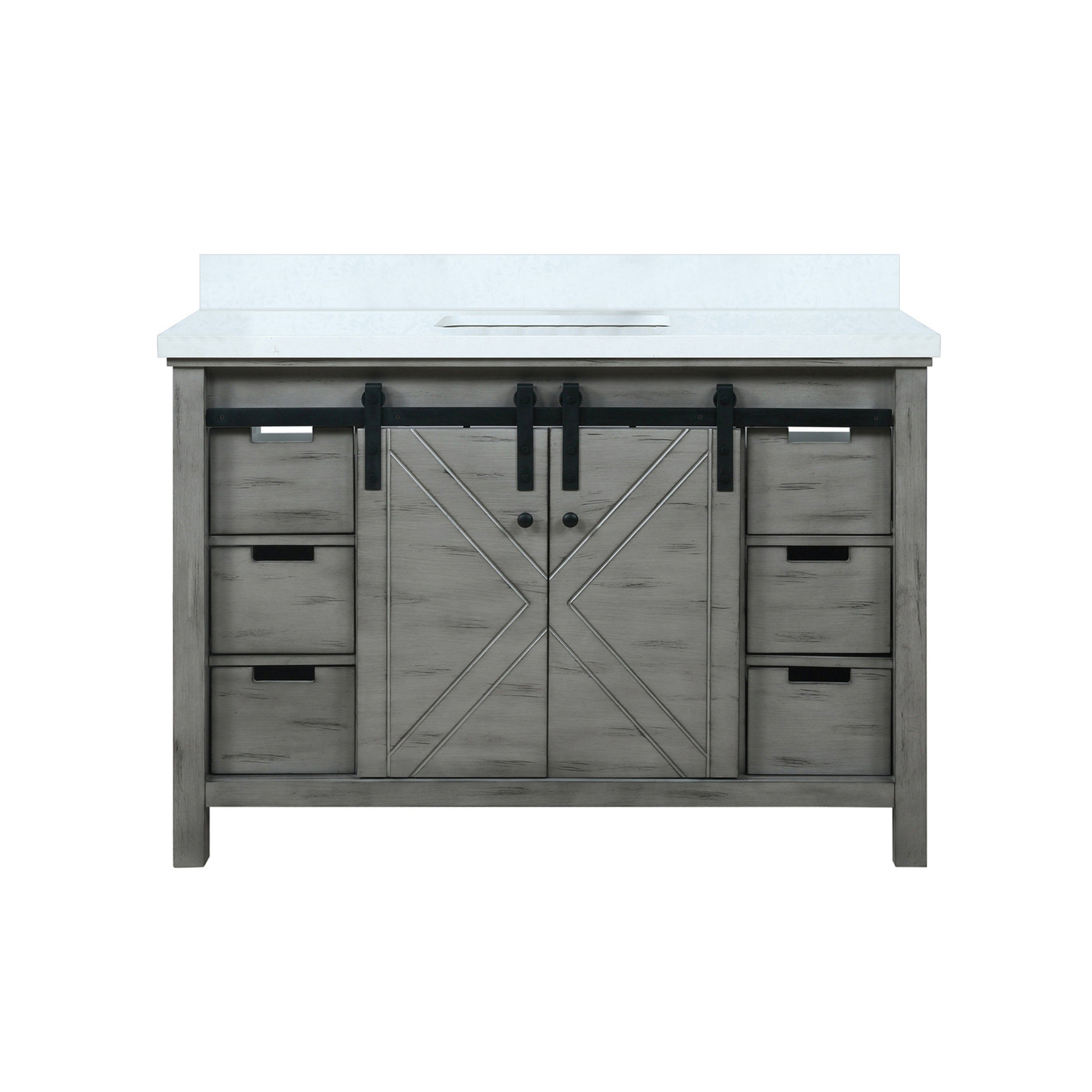 Marsyas 48 in W x 22 in D Ash Grey Bath Vanity