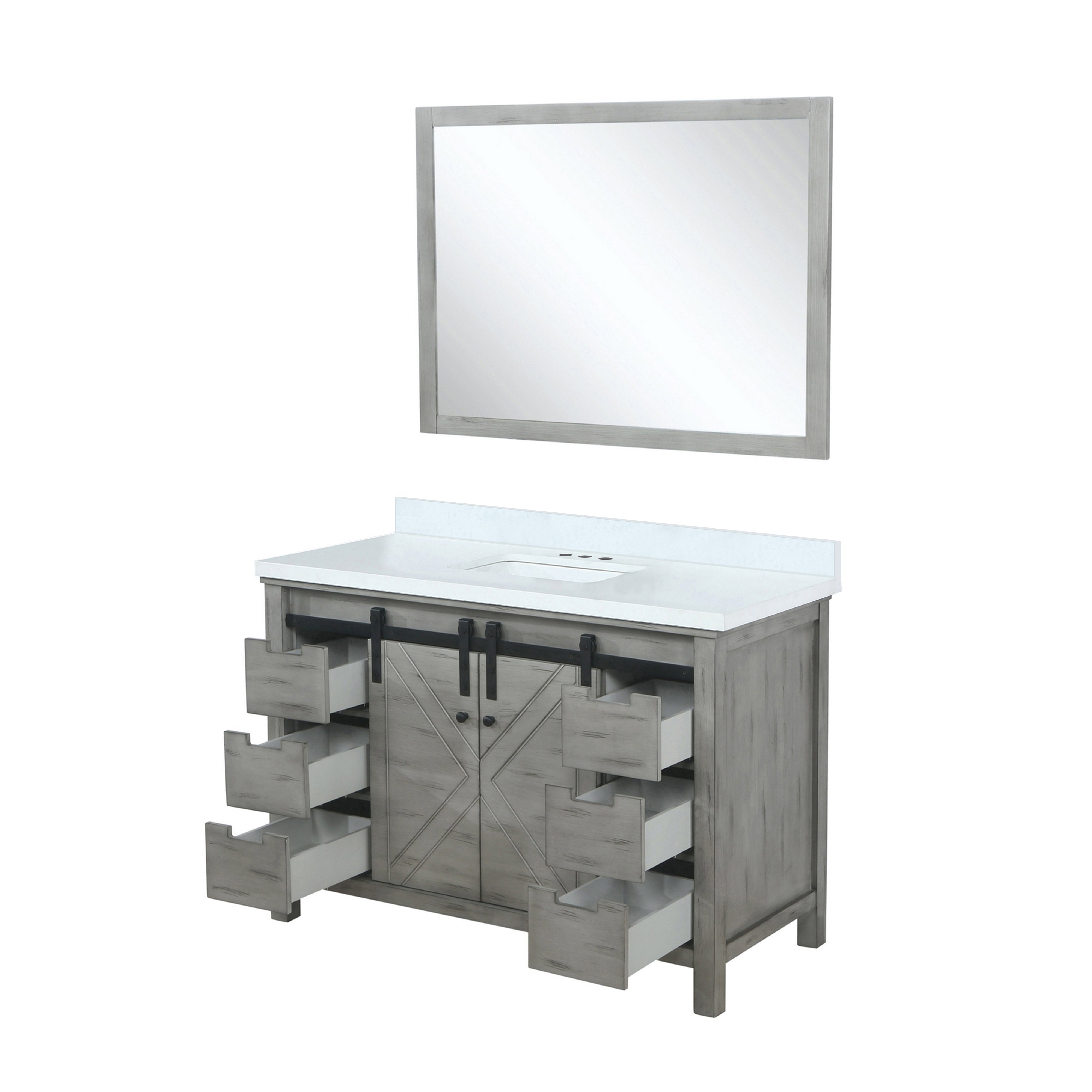 Marsyas 48 in W x 22 in D Ash Grey Bath Vanity