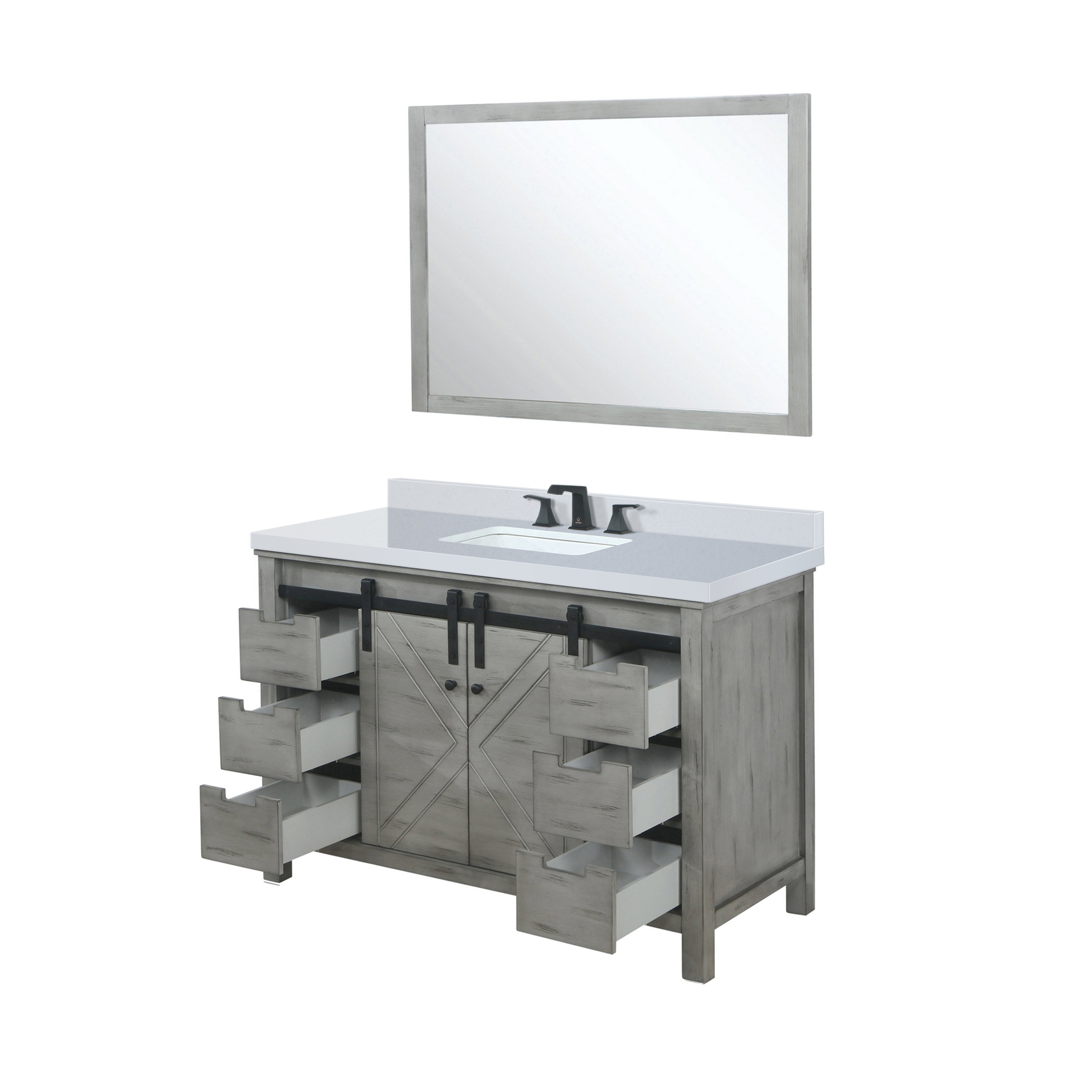 Marsyas 48 in W x 22 in D Ash Grey Bath Vanity