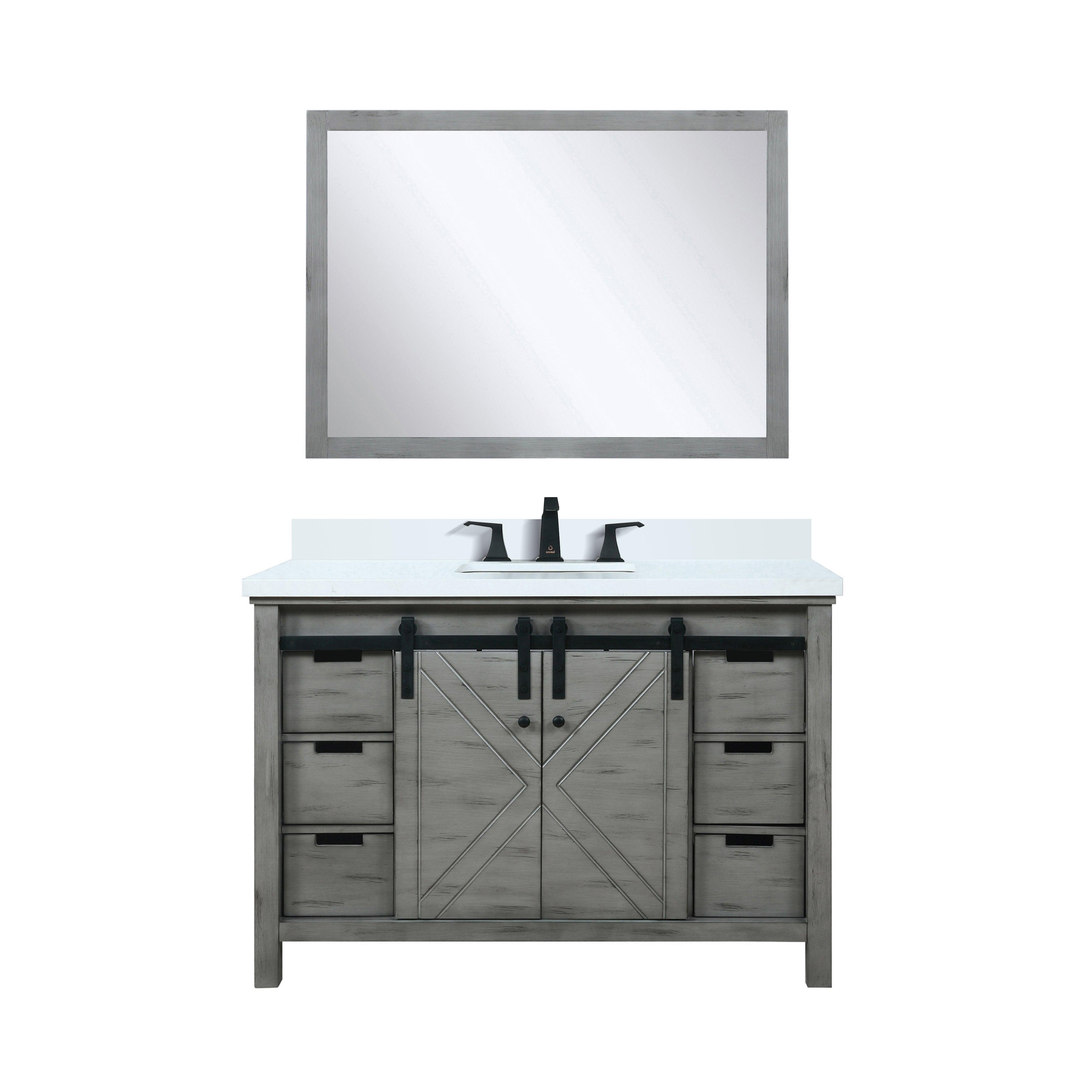 Marsyas 48 in W x 22 in D Ash Grey Bath Vanity