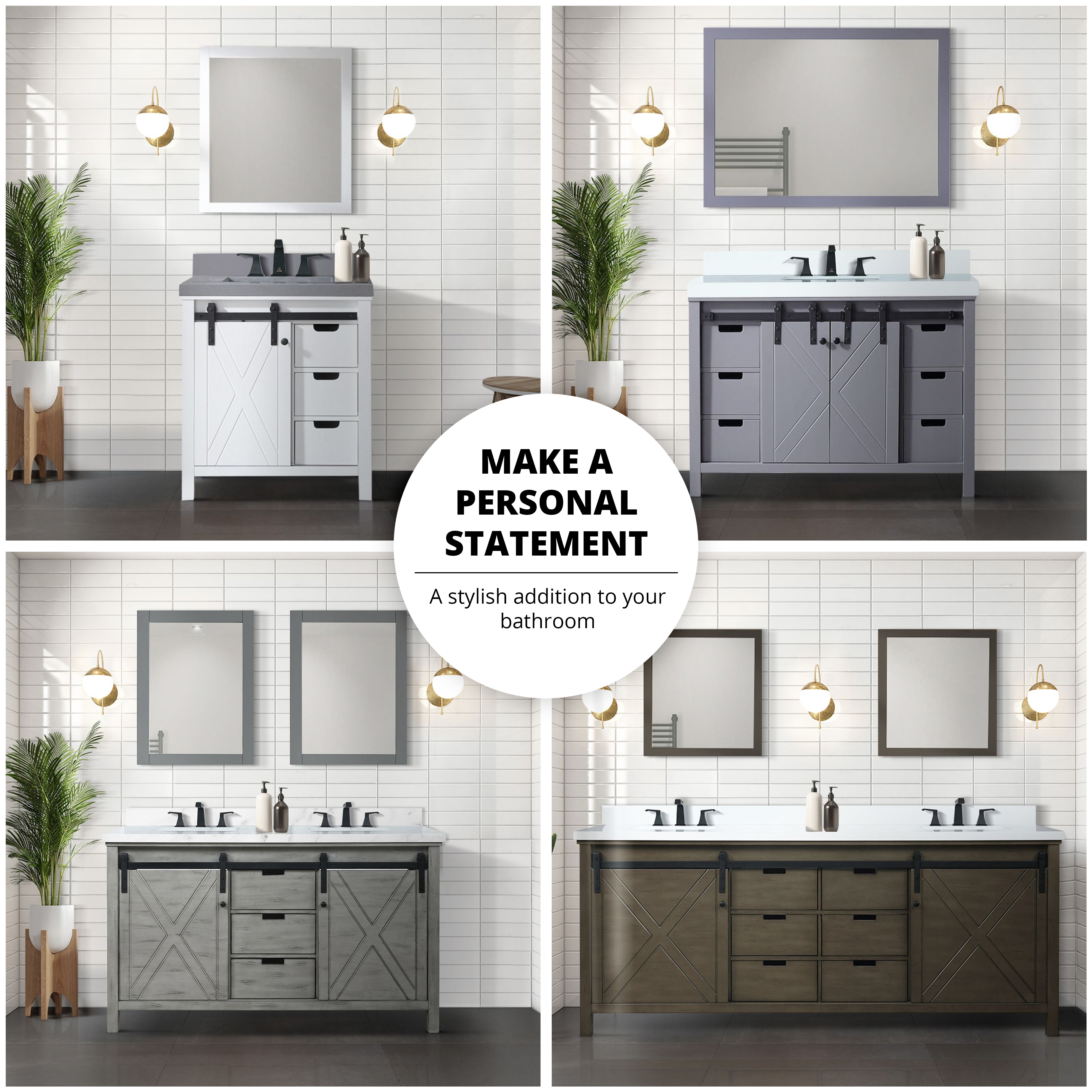 Marsyas 60 in W x 22 in D Brown Double Bath Vanity