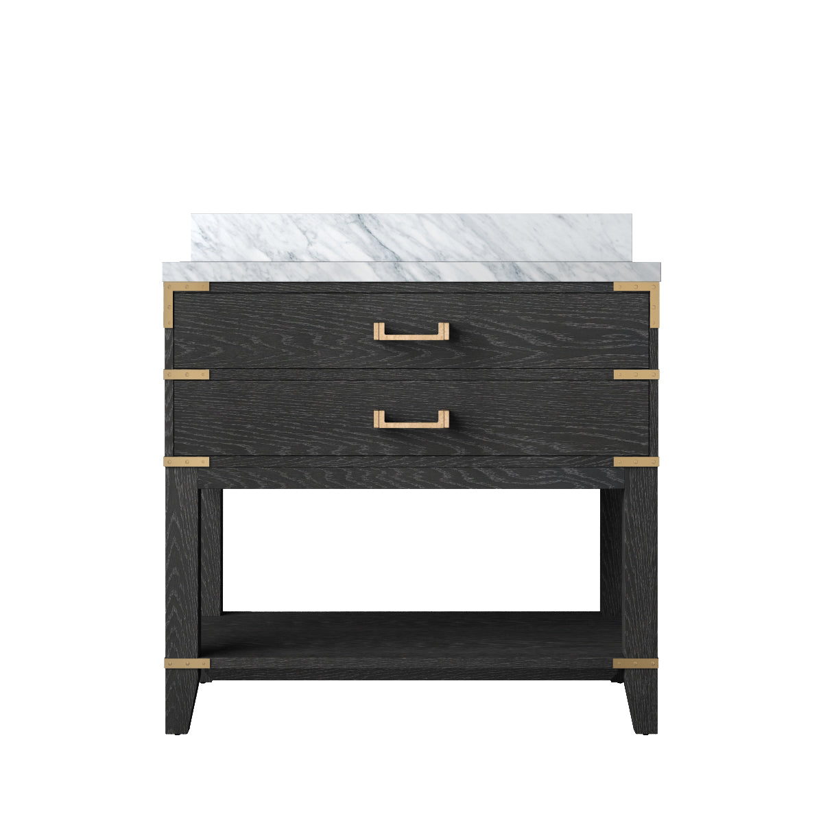 Norwalk 36 in W x 22 in D Black Oak Single Bath Vanity