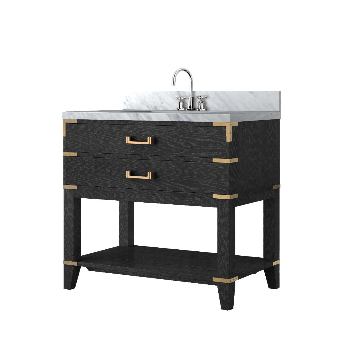Norwalk 36 in W x 22 in D Black Oak Single Bath Vanity