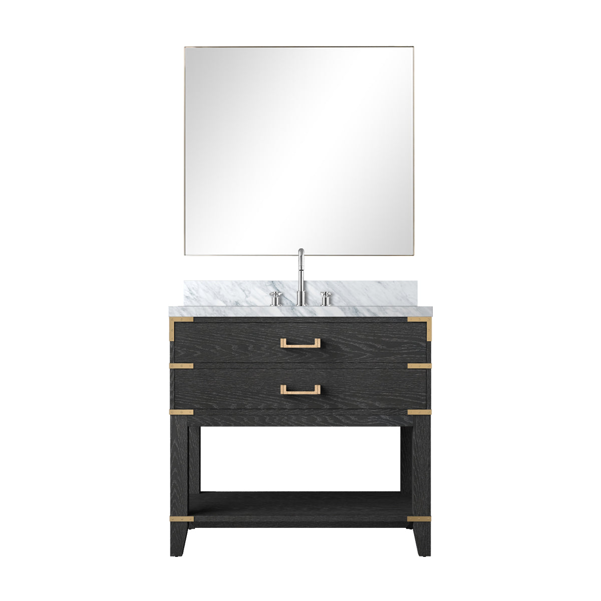 Norwalk 36 in W x 22 in D Black Oak Single Bath Vanity