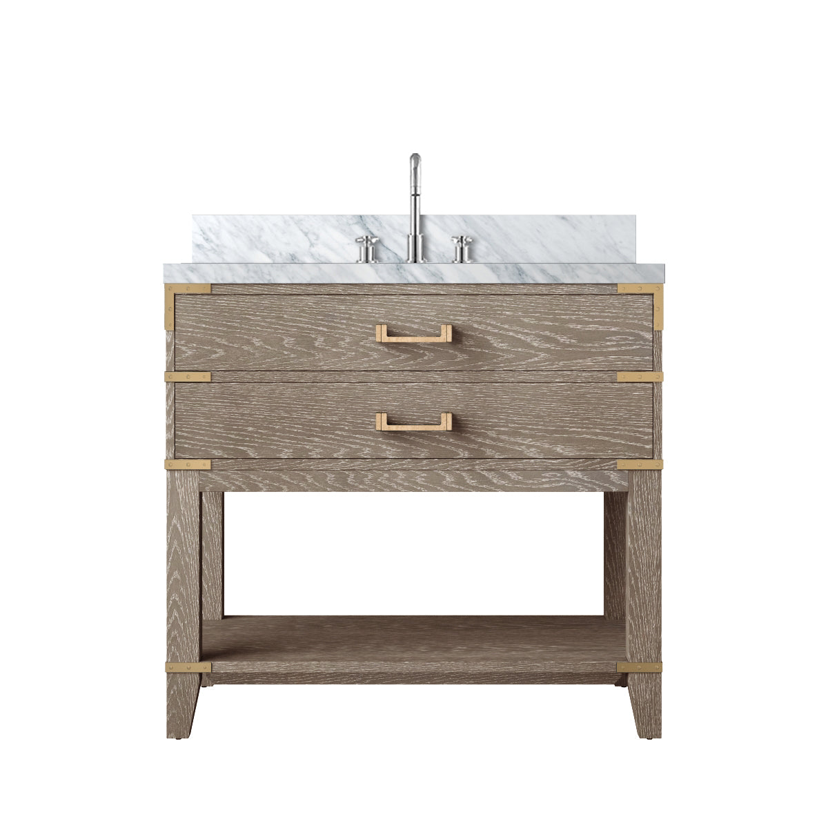 Norwalk 36 in W x 22 in D Grey Oak Single Bath Vanity