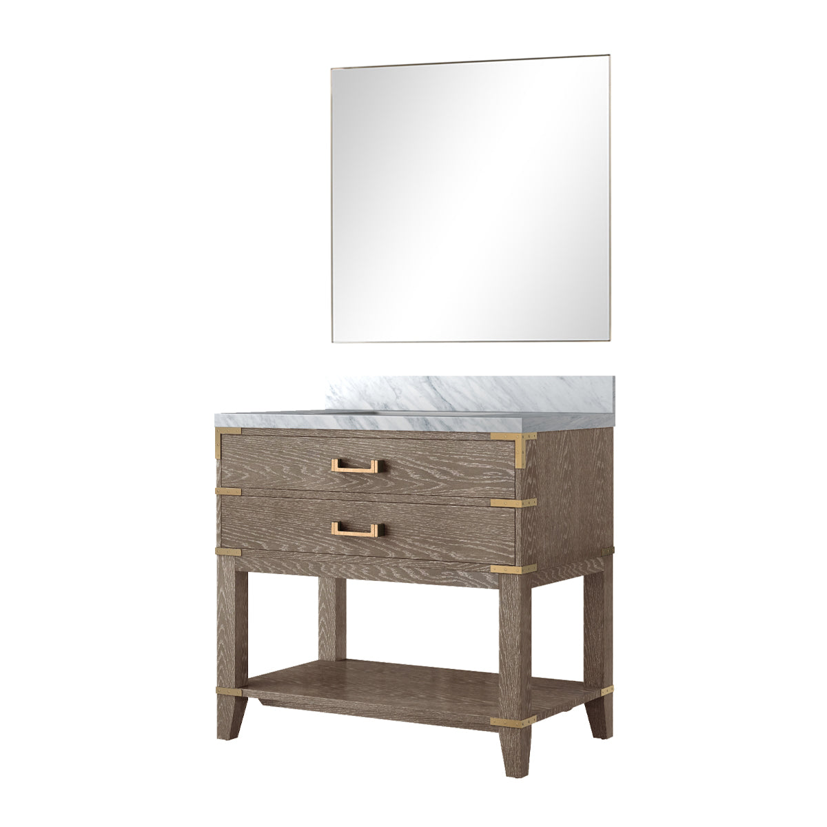 Norwalk 36 in W x 22 in D Grey Oak Single Bath Vanity