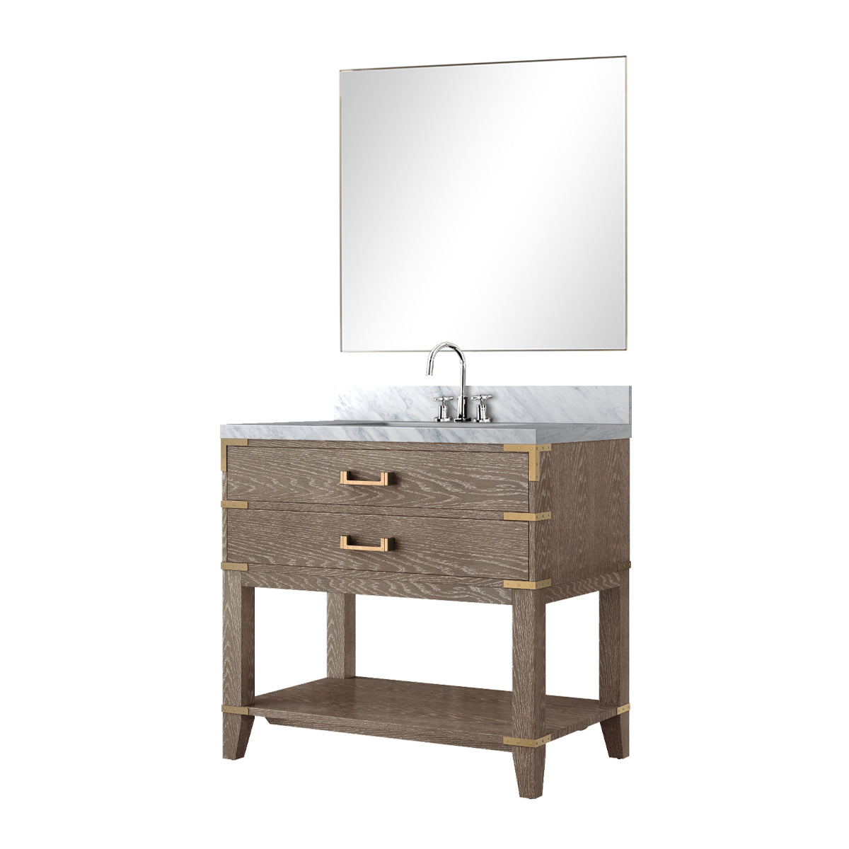 Norwalk 36 in W x 22 in D Grey Oak Single Bath Vanity