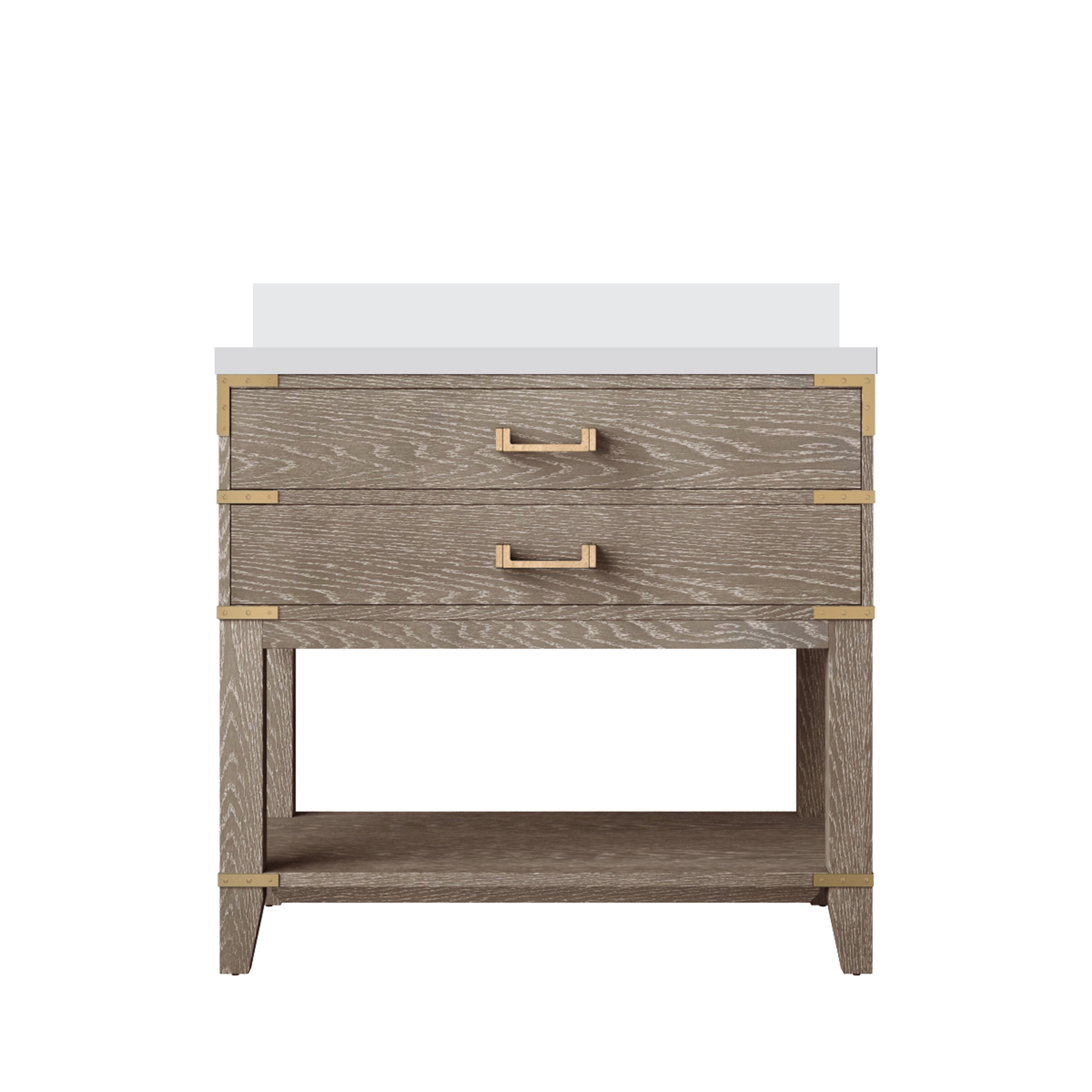 Norwalk 36 in W x 22 in D Grey Oak Single Bath Vanity