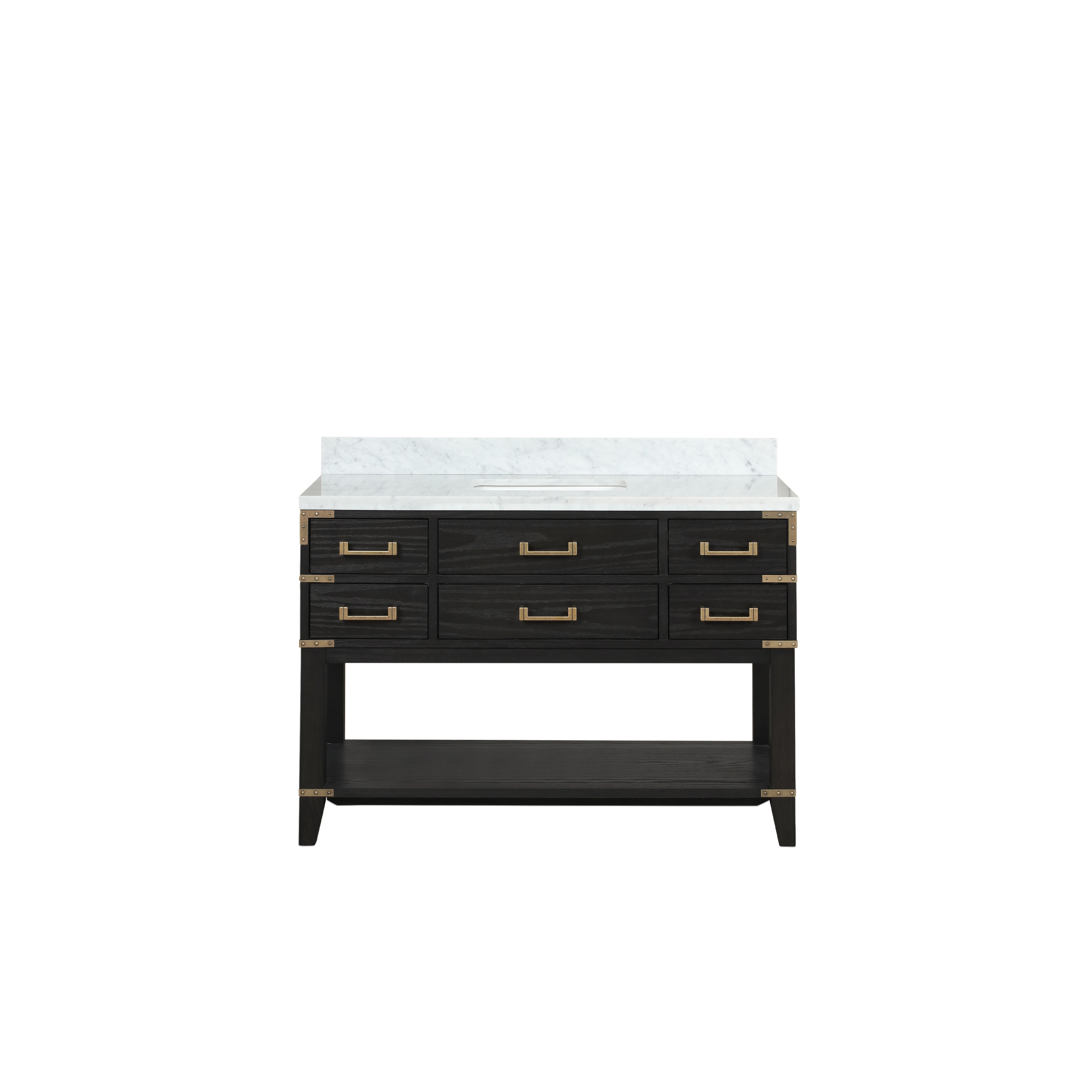 Norwalk 48 in W x 22 in D Black Oak Single Bath Vanity