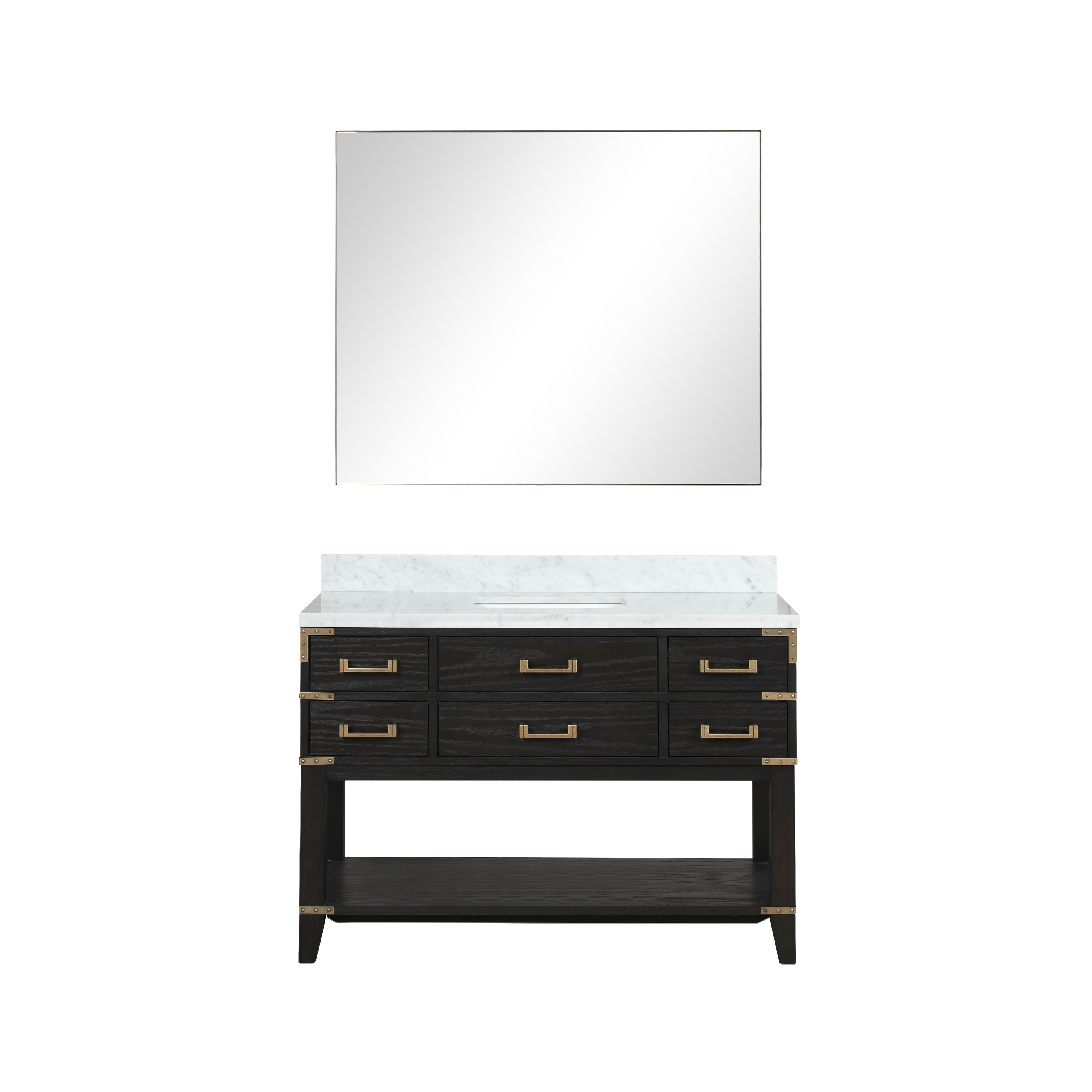 Norwalk 48 in W x 22 in D Black Oak Single Bath Vanity