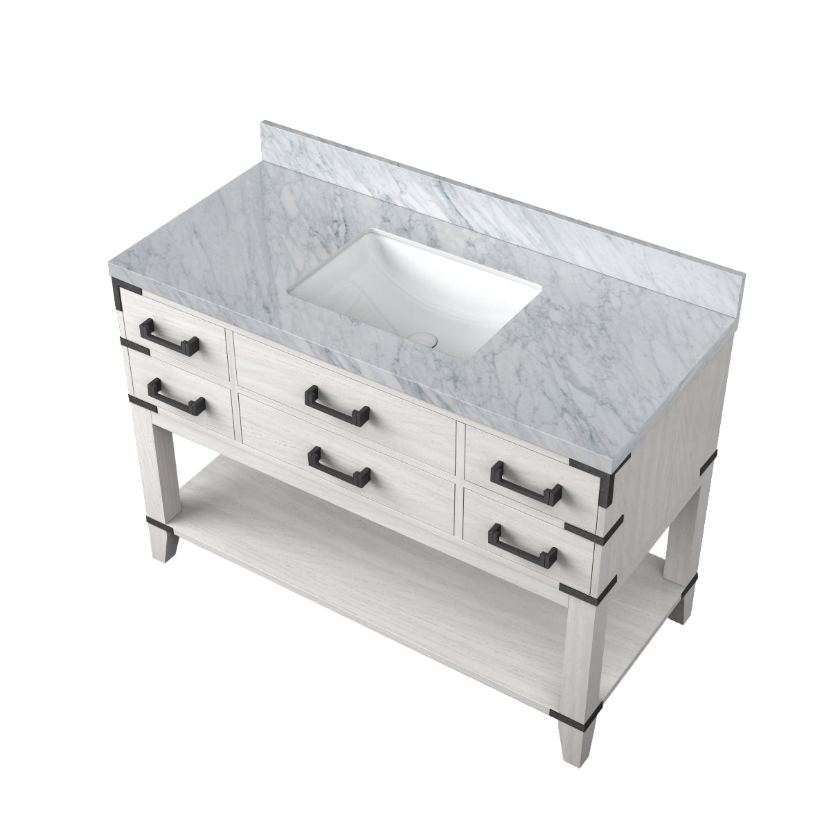 Norwalk 48 in W x 22 in D White Oak Single Bath Vanity